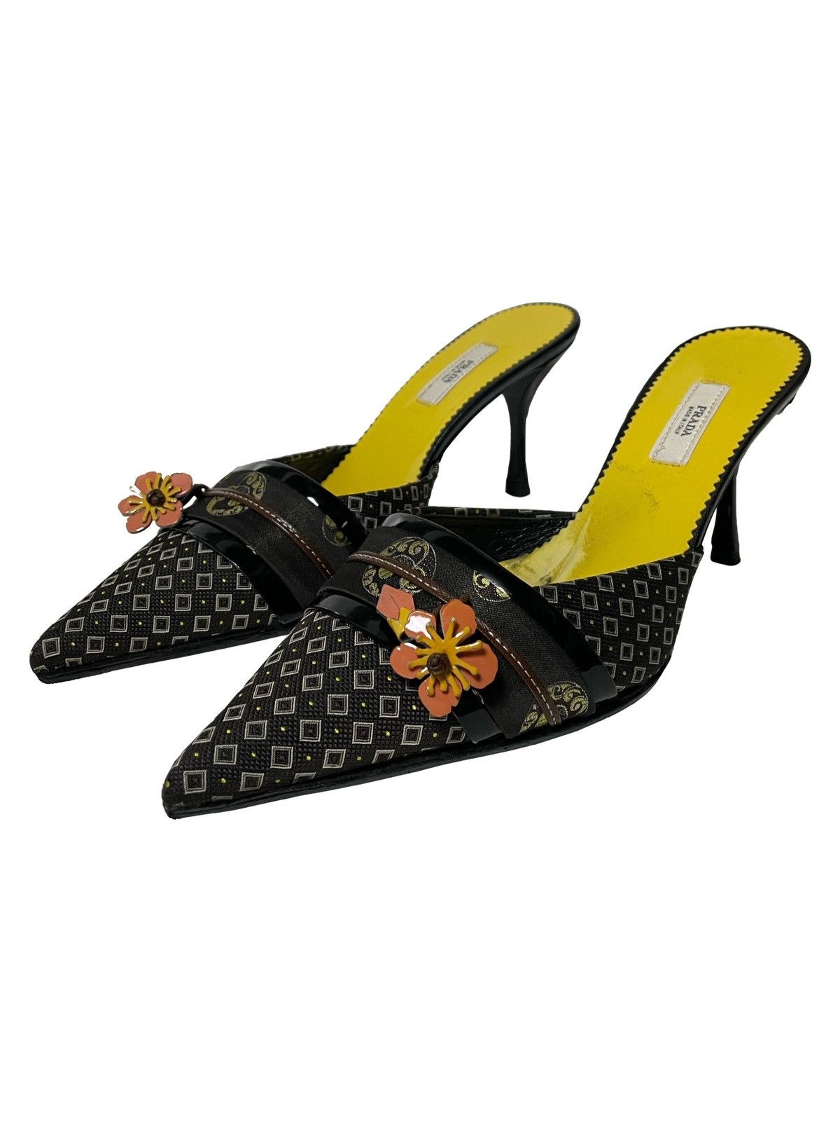 Prada PRADA Spring Summer 2003 Flower Kimono Mules Size US 5.5 / IT 35.5 - 1 Thumbnail
