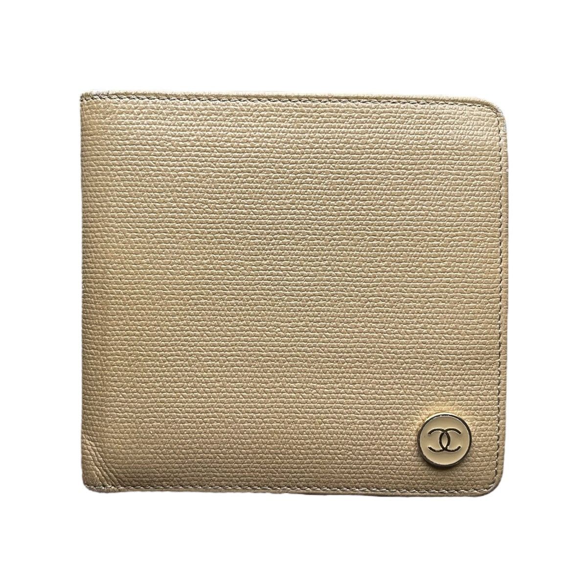 image of Chanel Cc Logo Bifold Wallet in Beige, Men's