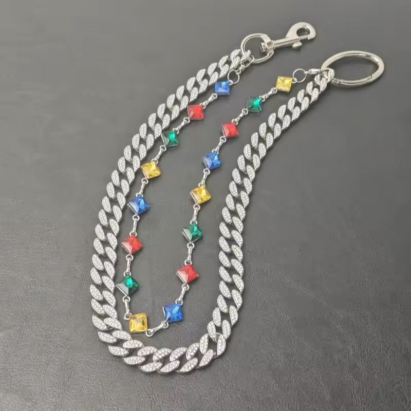 Jewelry Cuban Crystal Pant Waist Chain Size ONE SIZE - 2 Thumbnail