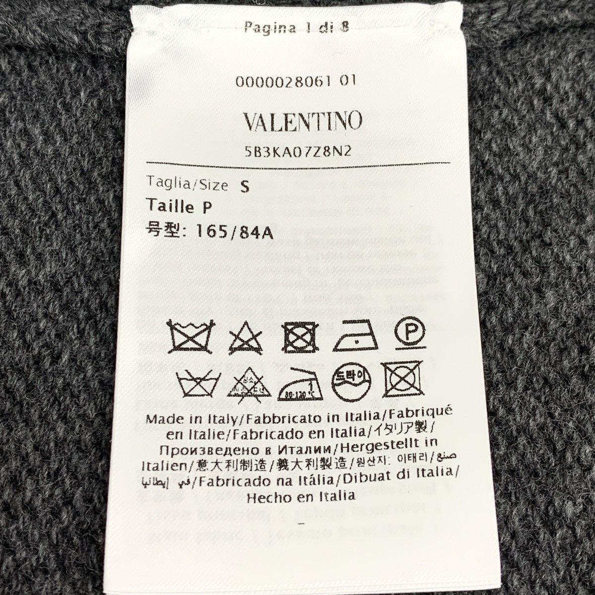 Valentino Valentino Black Grey Long Sleeve Knit Cardigan K26WX Size S / US 4 / IT 40 - 6 Thumbnail
