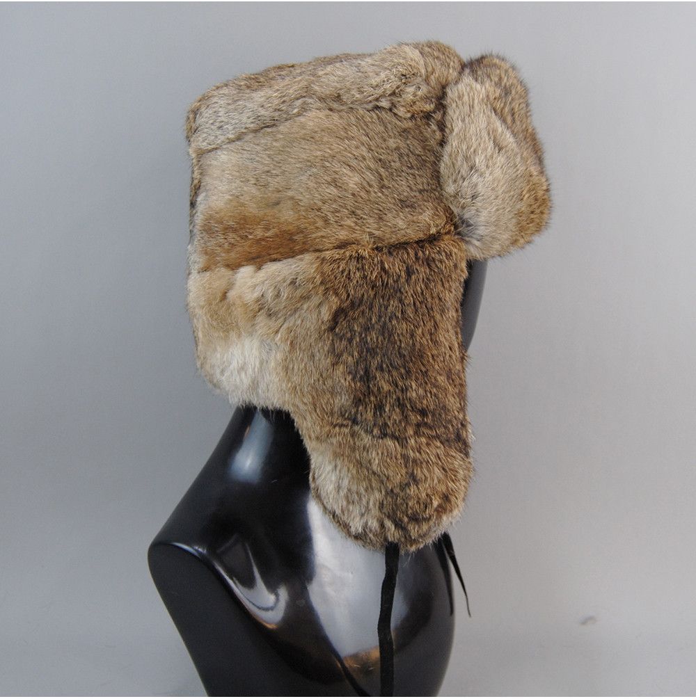 Japanese Brand Rabbit Fur With Earflaps Size ONE SIZE - 2 Thumbnail