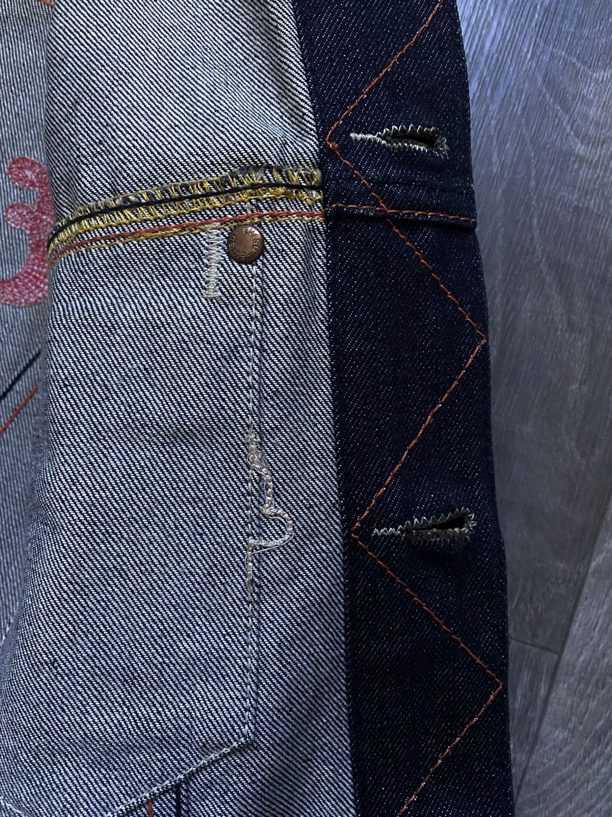 Evisu Evisu Maniacs Embroidered Logo Heritage Denim Jeans Jacket Size M / US 6-8 / IT 42-44 - 15 Thumbnail
