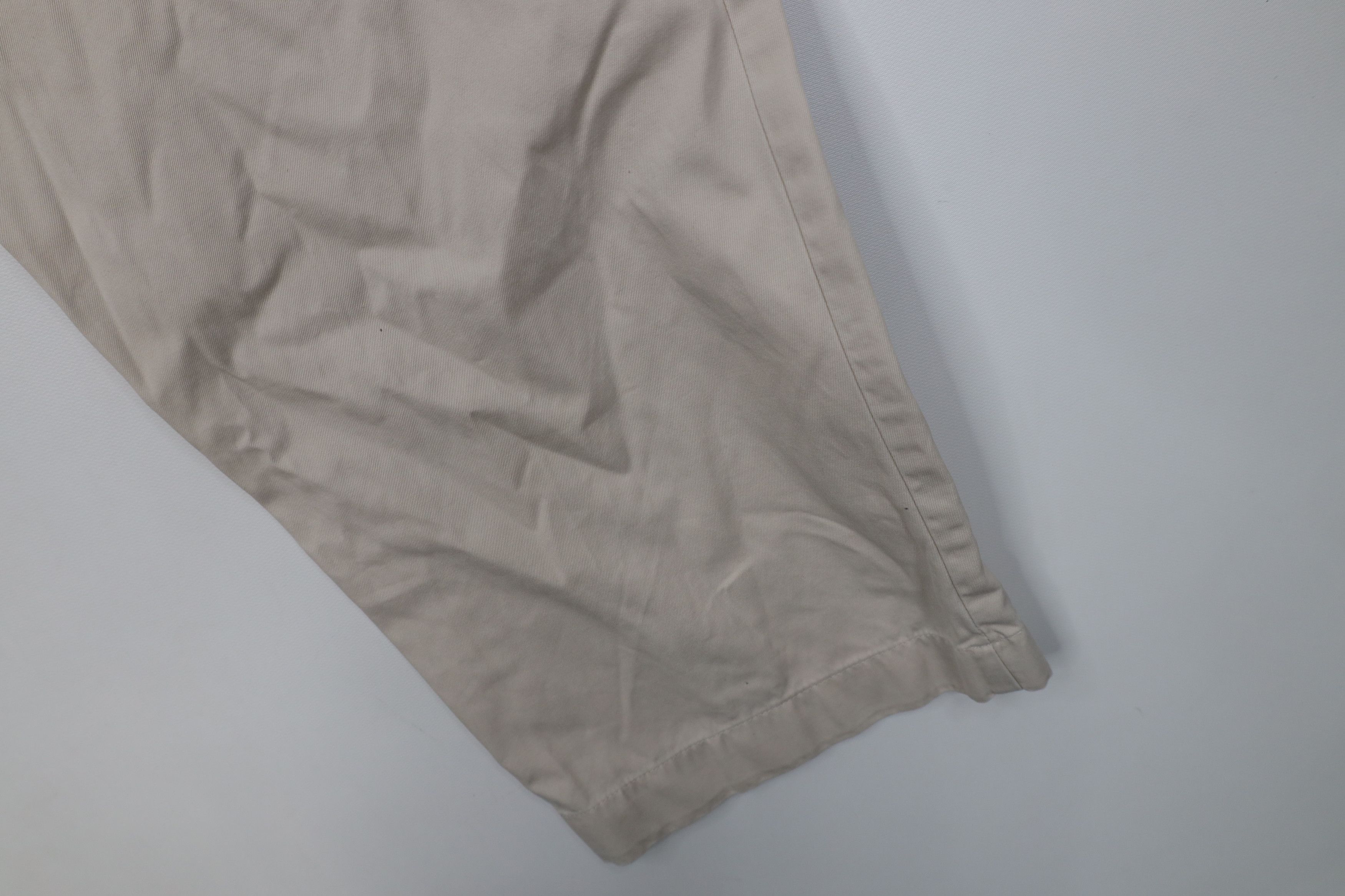 Polo Ralph Lauren Vintage 90s Ralph Lauren Wide Leg Chino Pants Beige Cotton Size US 34 / EU 50 - 14 Thumbnail