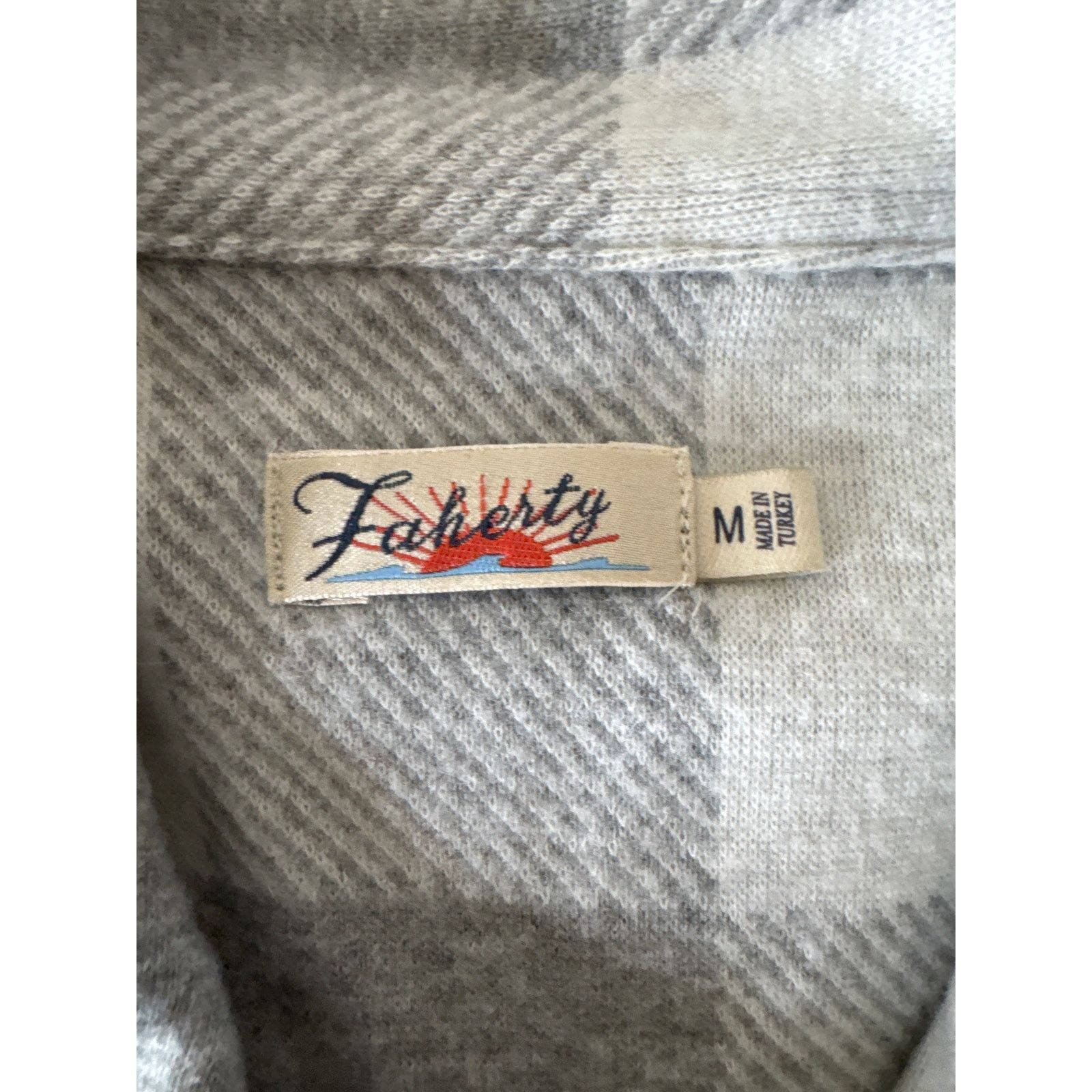 Faherty FAHERTY Legend Sweater Shirt in Gray White Plaid Medium Size M / US 6-8 / IT 42-44 - 5 Thumbnail