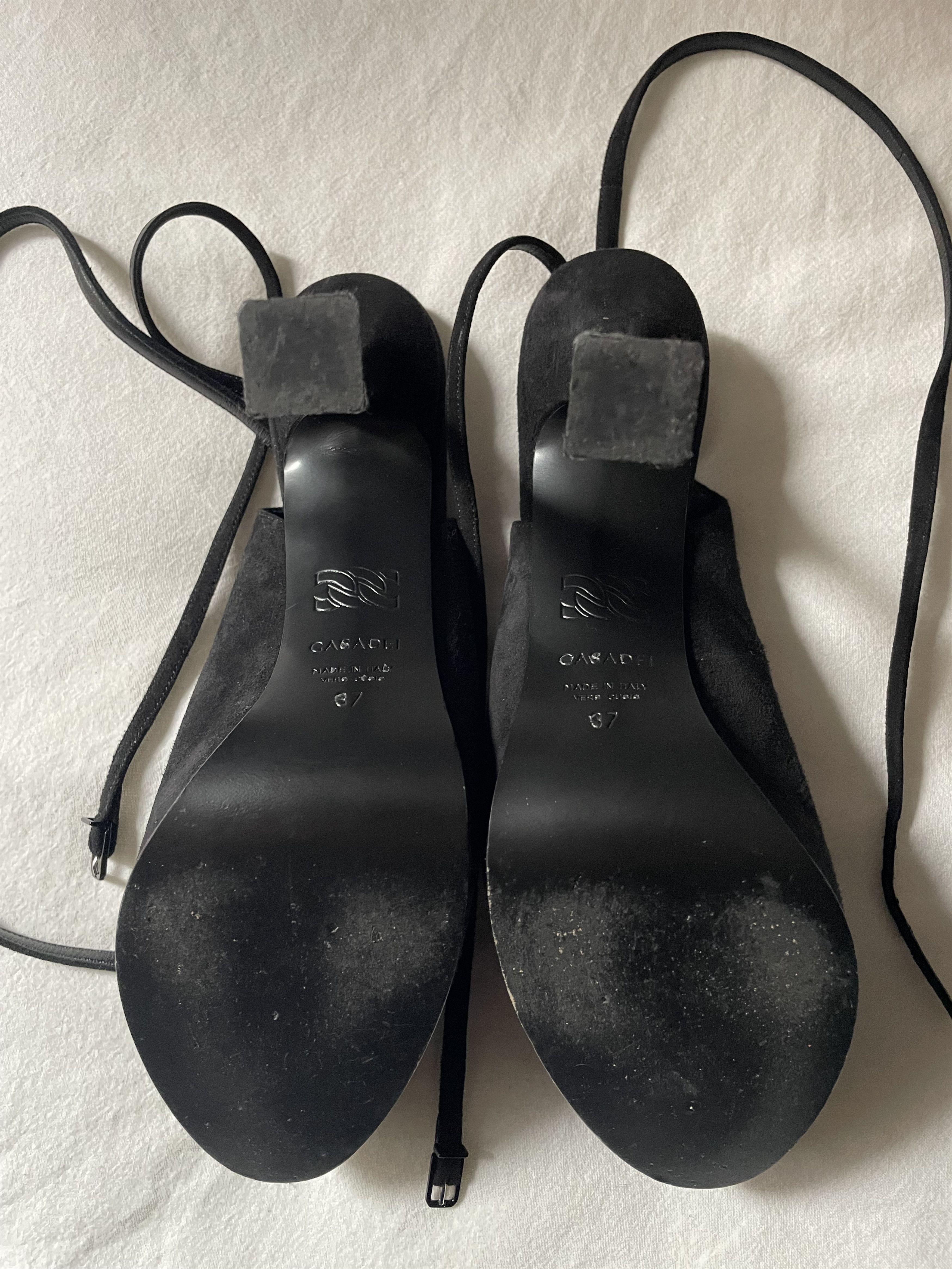 Casadei Casadei Black Suede Shoes Size US 7 / IT 37 - 7 Thumbnail