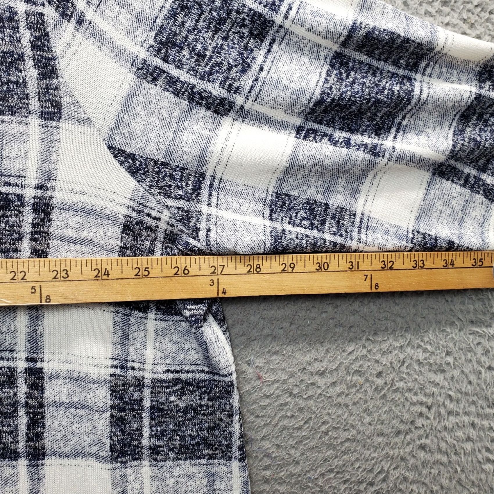 Avenue Avenue Blouse Womens 26/28 Plaid Stretch Long Sleeve V-Neck Casual Shirt Womens Size 26/28 Multicolor Size 4XL / US 24-26 - 8 Thumbnail