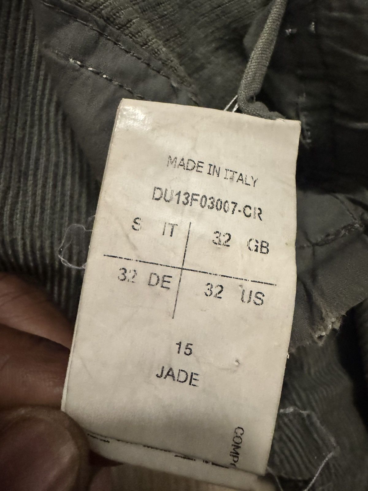Rick Owens Rick owens corduroy cropped pants Size US 32 / EU 48 - 6 Thumbnail