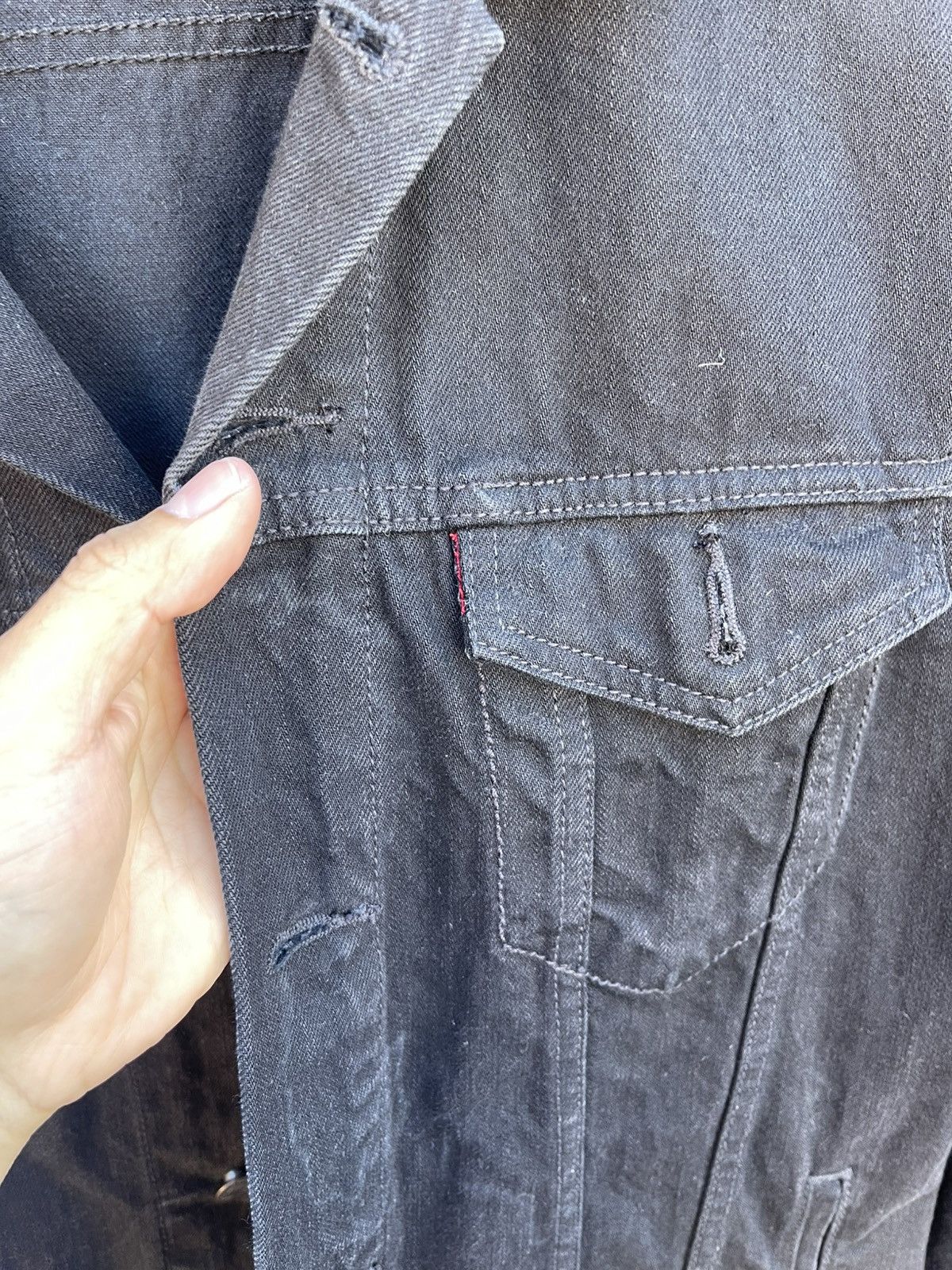 Levi's Black Denim Jacket Size US L / EU 52-54 / 3 - 4 Thumbnail