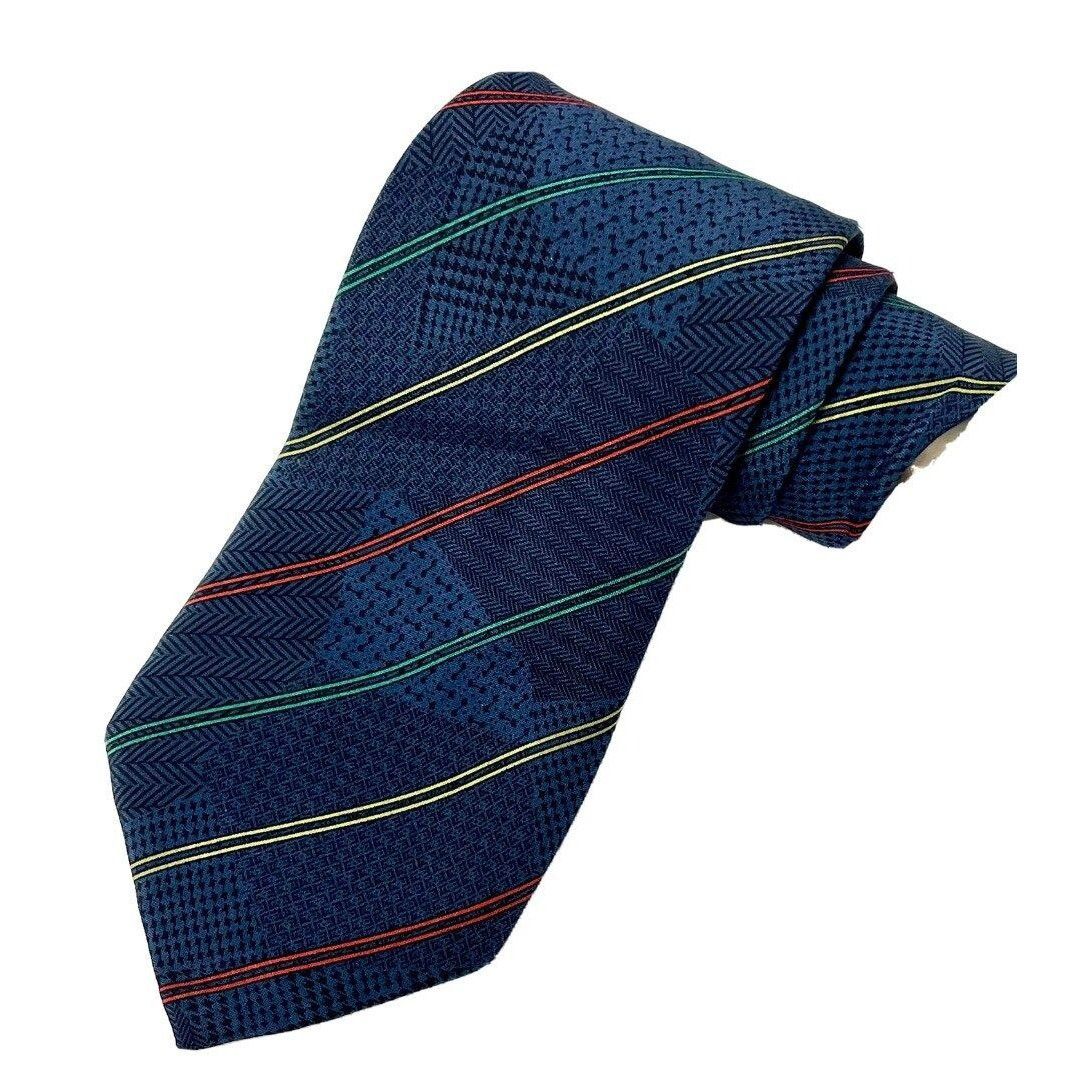 Fendi Vtg FENDI Roma Italy Blue Geometric Multicolor Necktie Size ONE SIZE - 1 Thumbnail