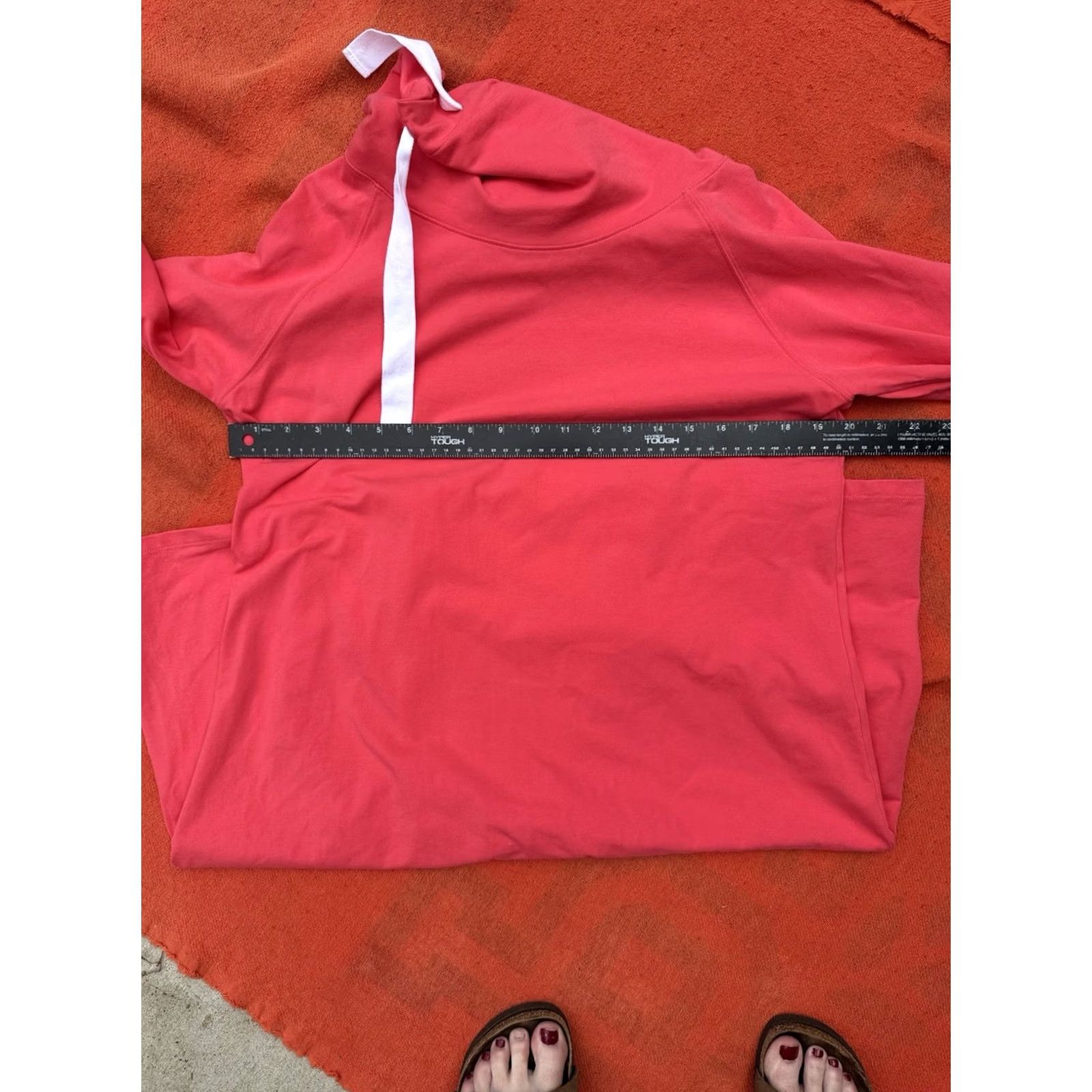 Vintage Duffield Lane Dress Long Sleeve Cowl Neck Swing Coral Pink Large Womens Size L / US 10 / IT 46 - 7 Thumbnail