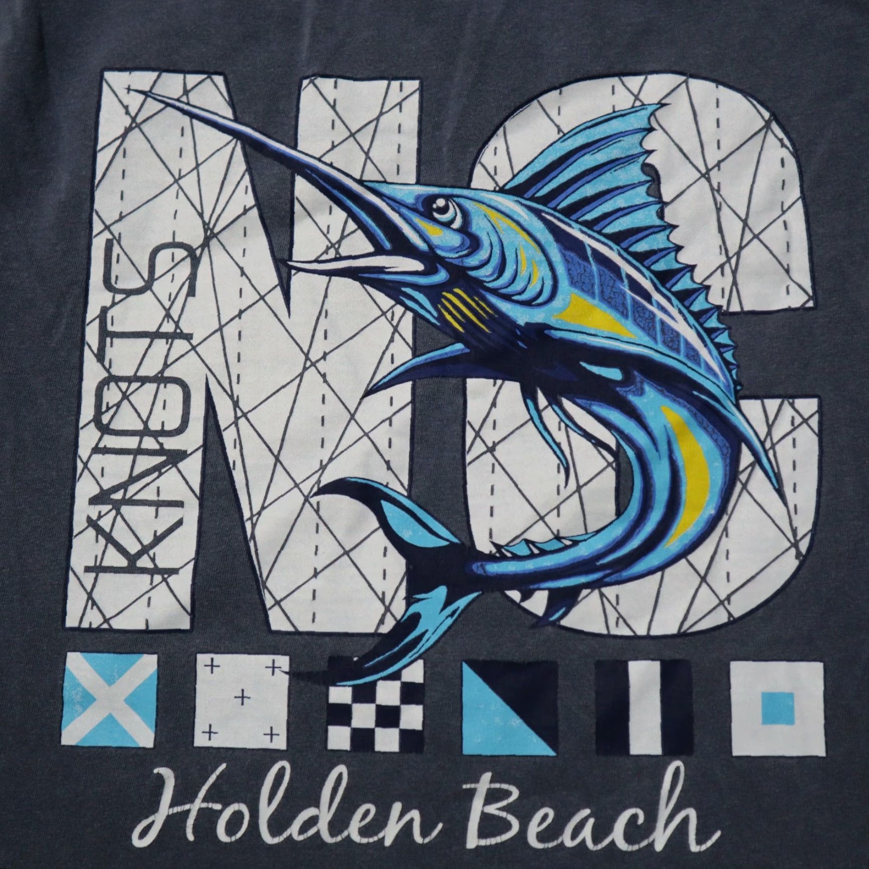 Anvil ANVIL Shirt Beach Adult Size M Blue Cotton Shark Embroidered Short Sleeve Crew Neck Men's Hair? Size US M / EU 48-50 / 2 - 2 Thumbnail