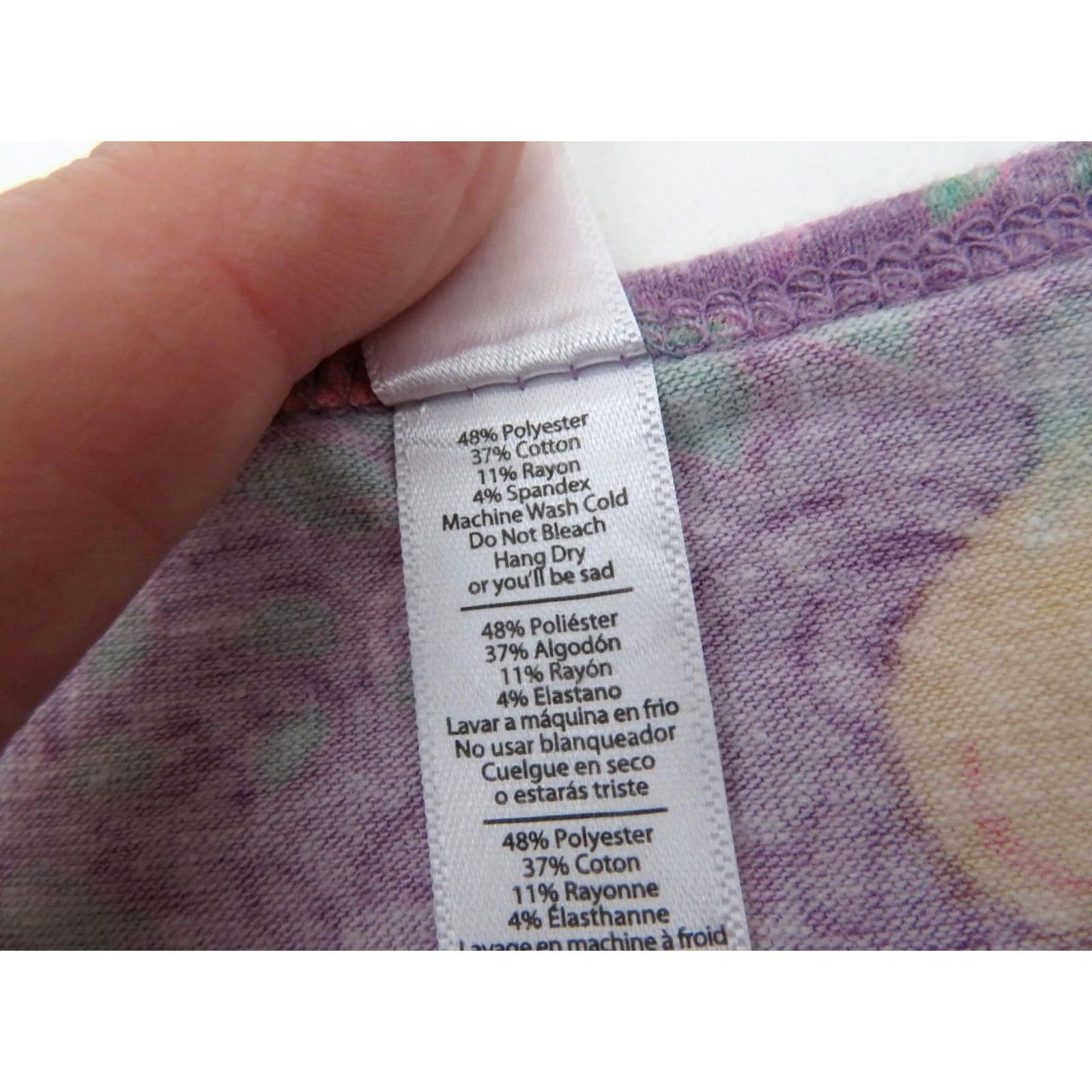 Vintage LuLaRoe Women's Perfect T Shirt Top Tee Floral Purple Pink Green 2XS Size XXS / US 00 / IT 34 - 6 Thumbnail