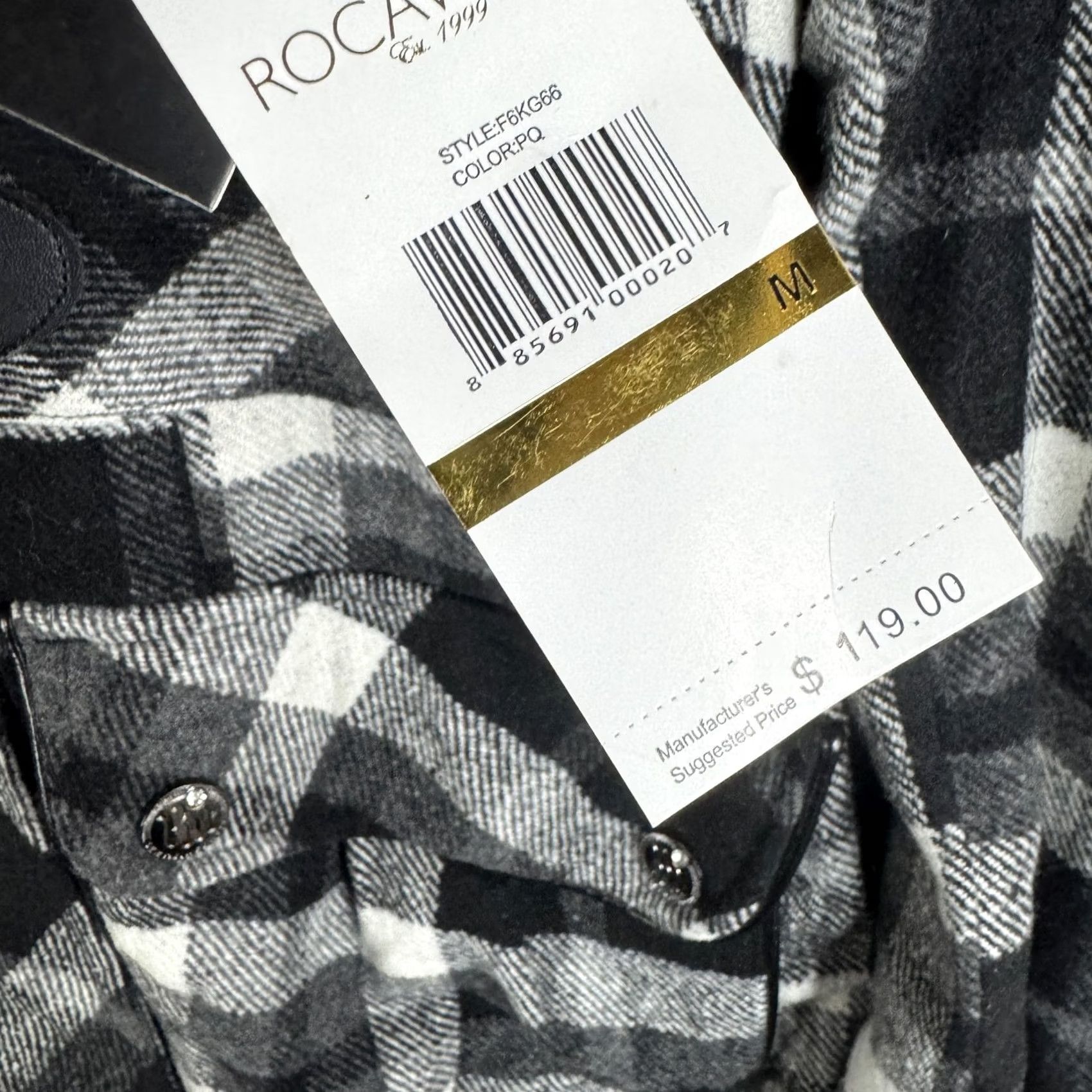 Rocawear Rocawear Coat Womens M Black Plaid Hooded Toggle Pockets Fur Trim Winter Parka Jacket Size M / US 6-8 / IT 42-44 - 6 Thumbnail