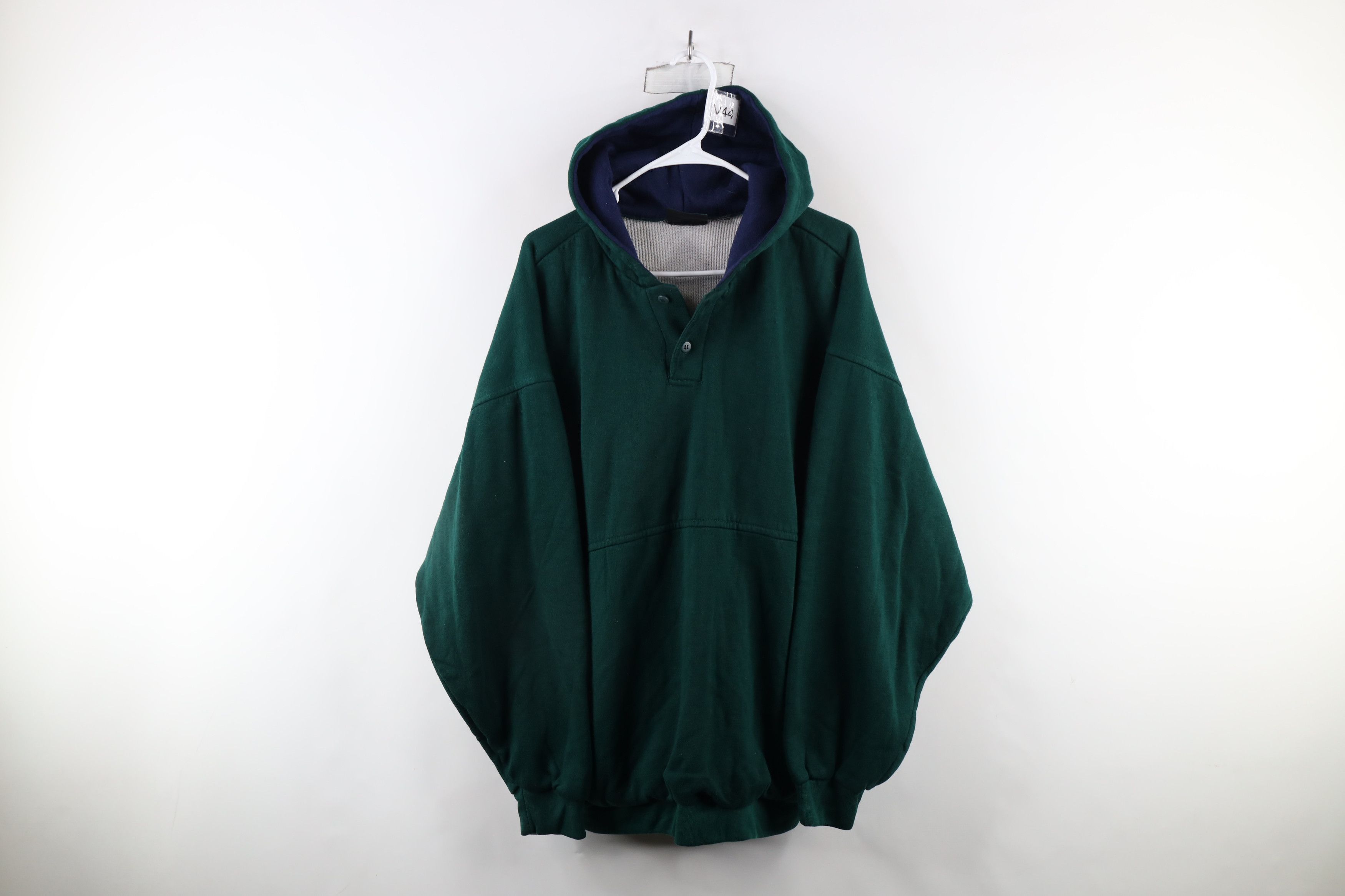 Vintage Vintage 90s Streetwear Heavyweight Thermal Lined Hoodie Size US XXL / EU 58 / 5 - 1 Thumbnail