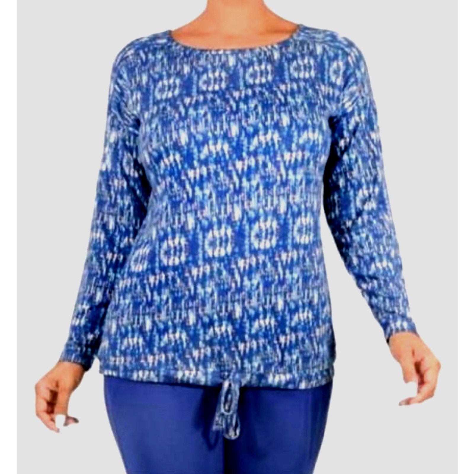 Other Retreat Rhonda Shear Drawstring Hem Tunic Peacock Blue L Size M / US 6-8 / IT 42-44 - 12 Thumbnail