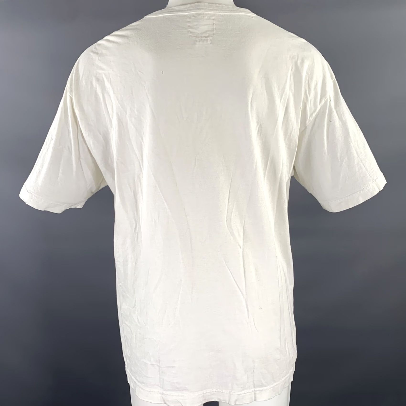 Visvim VISVIM Distressed Cotton Crew-Neck T-shirt White Size L Size US L / EU 52-54 / 3 - 4 Thumbnail