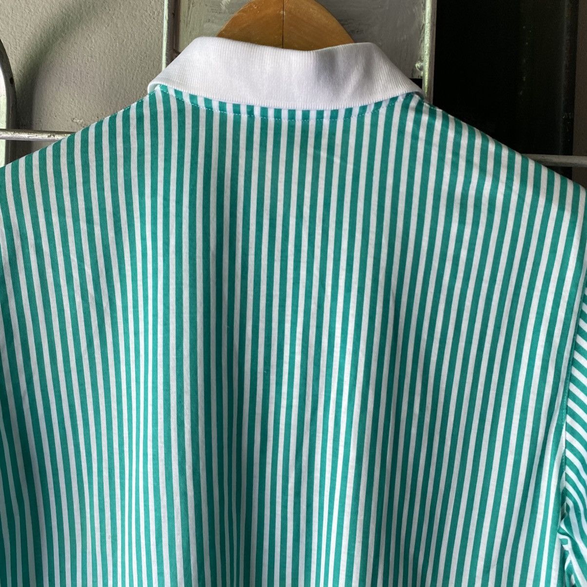 Dior Christian Dior Green & White Striped Polo Shirt Size M / US 6-8 / IT 42-44 - 4 Thumbnail