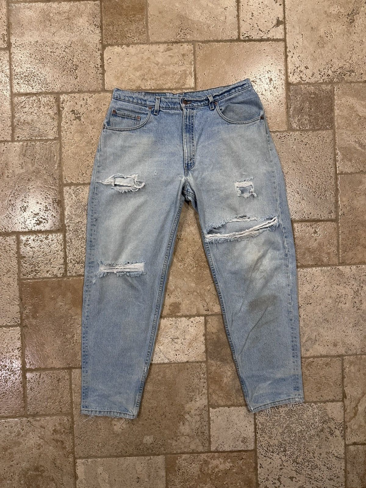 Levi's Vintage Levi’s 506 Blue Distressed Thrashed 90’s Denim Jeans Size US 38 / EU 54 - 13 Thumbnail