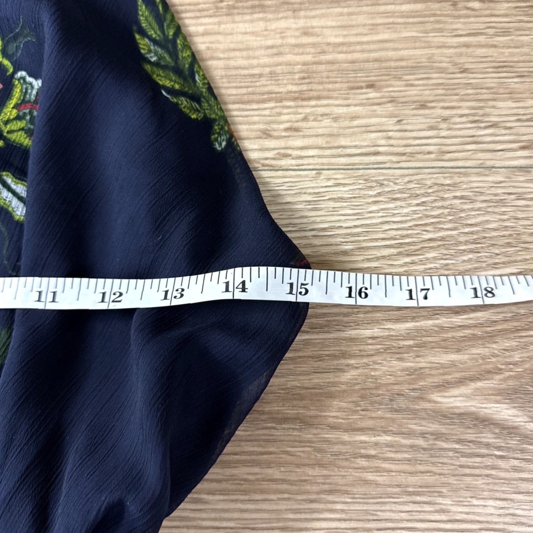 Vintage VINTAGE Sweet Storm Maxi Dress Navy Floral Halter Empire Waist Women L Blue 90s Storm Theme Mens? Girls? Size L / US 10 / IT 46 - 6 Thumbnail