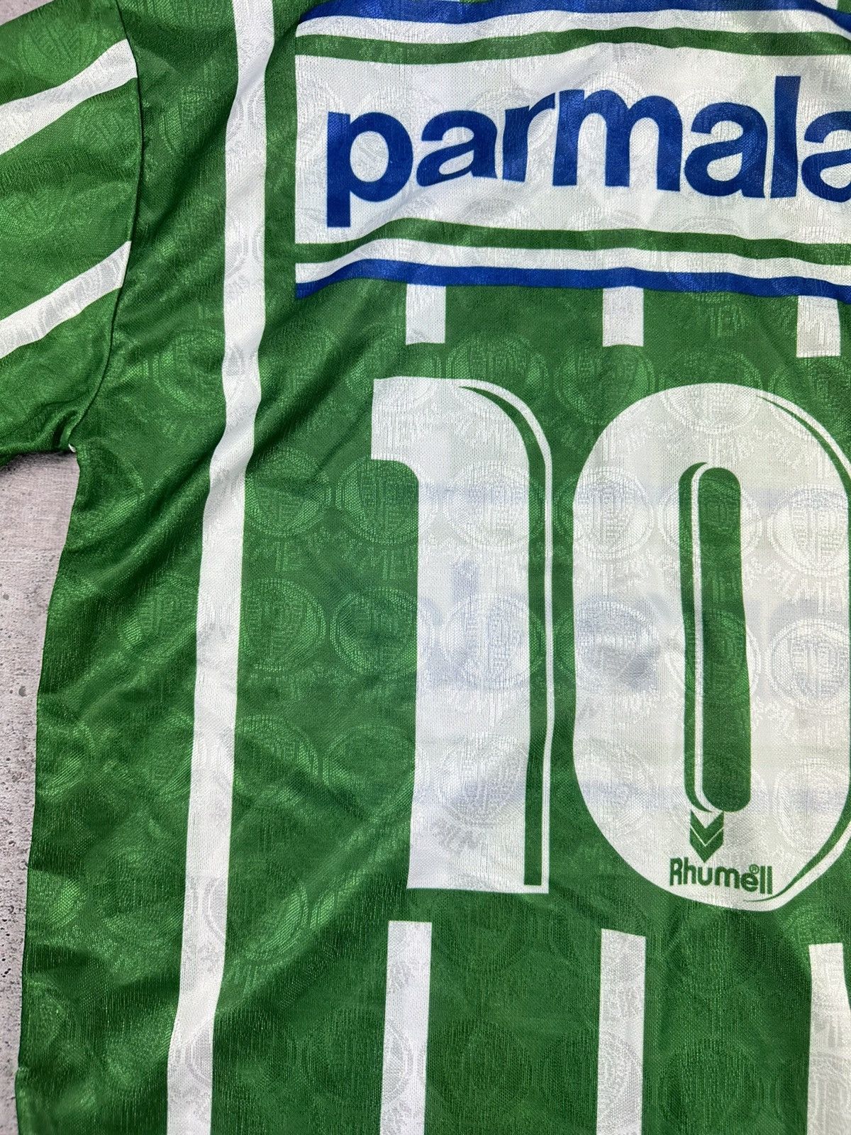 Vintage 1993/94 Rhumell Palmeiras #10 Match Worn Home Jersey Size US L / EU 52-54 / 3 - 22 Thumbnail
