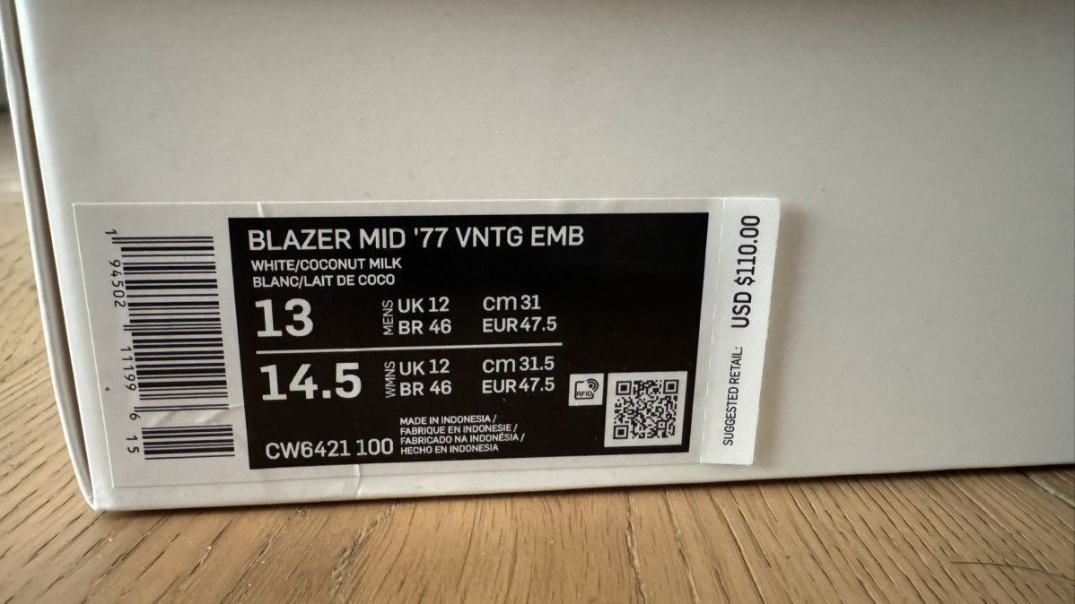 Nike Nike Blazer Mid ‘77 “Popcorn” Size US 13 / EU 46 - 6 Thumbnail