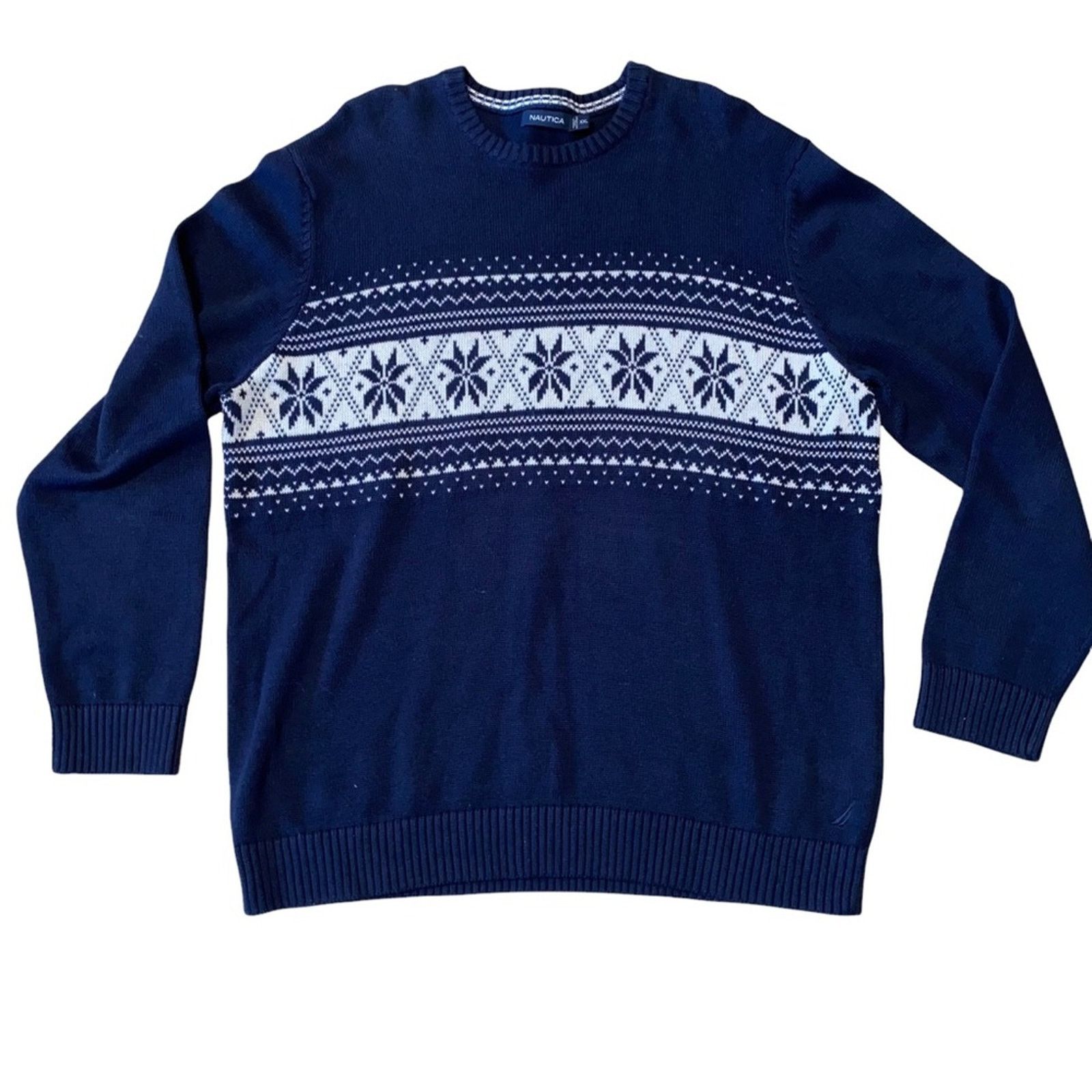 Nautica Nautica Pullover Crewneck Chunky Grandpa Dad Sweater sz XXL Size US XXL / EU 58 / 5 - 1 Thumbnail