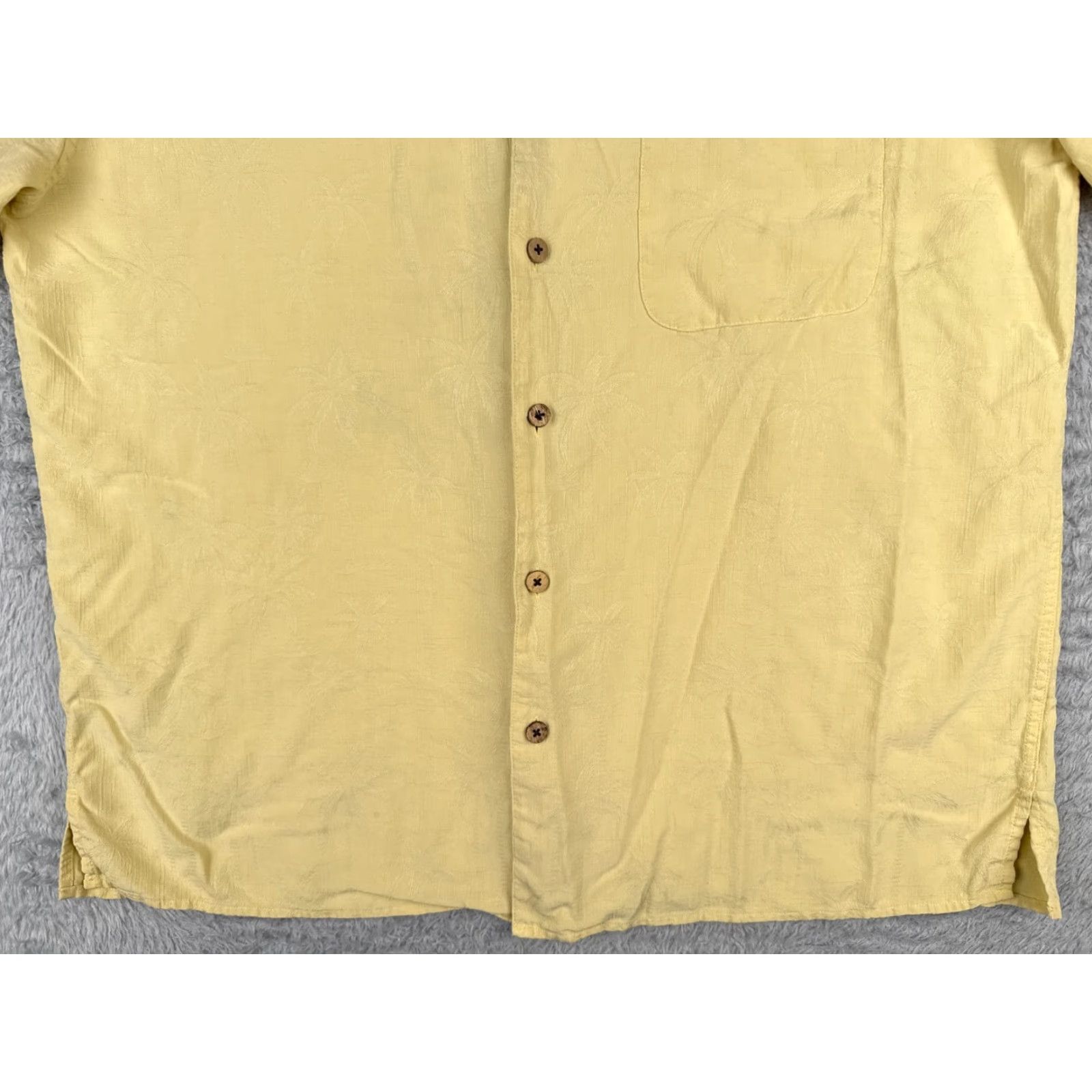 Jos. A. Bank Jos. A. Bank Shirt Men Large Yellow Embroidered Palm Tree 100% Silk Hawaiian Size US L / EU 52-54 / 3 - 5 Thumbnail