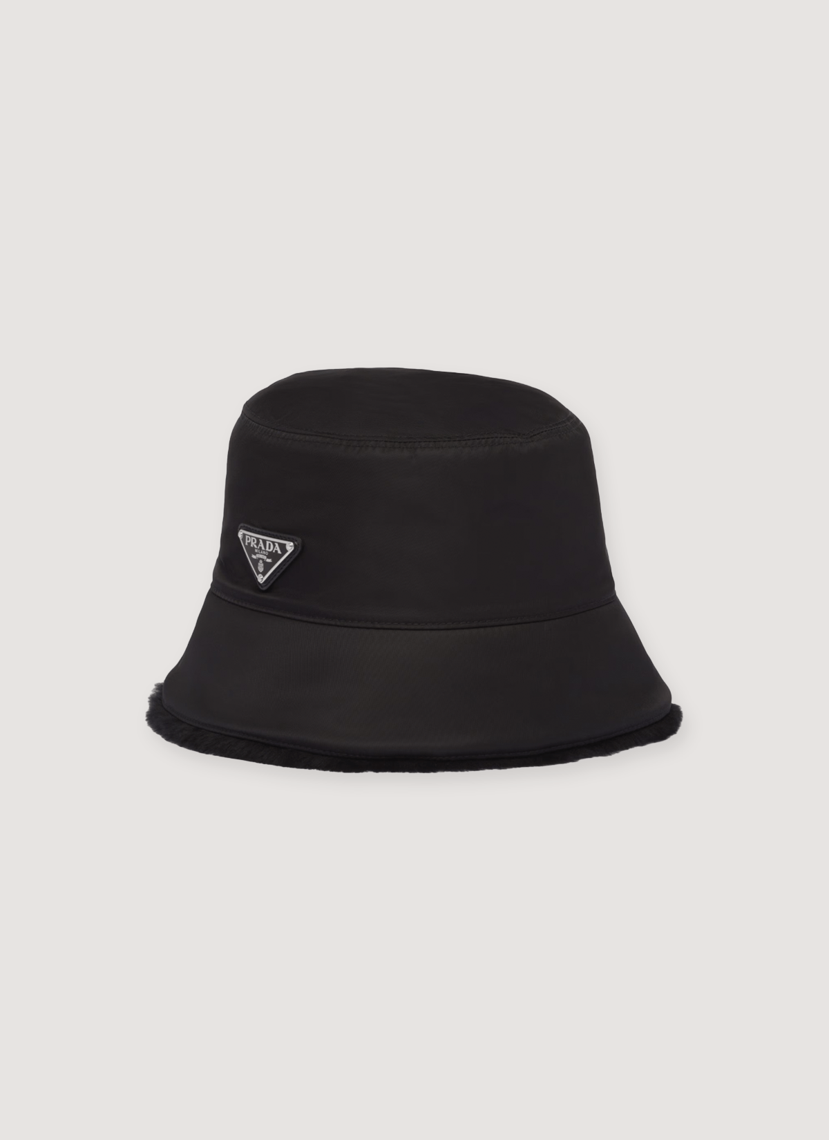 Prada Re-Nylon Fur Lined Bucket Hat Black Size ONE SIZE - 1 Thumbnail