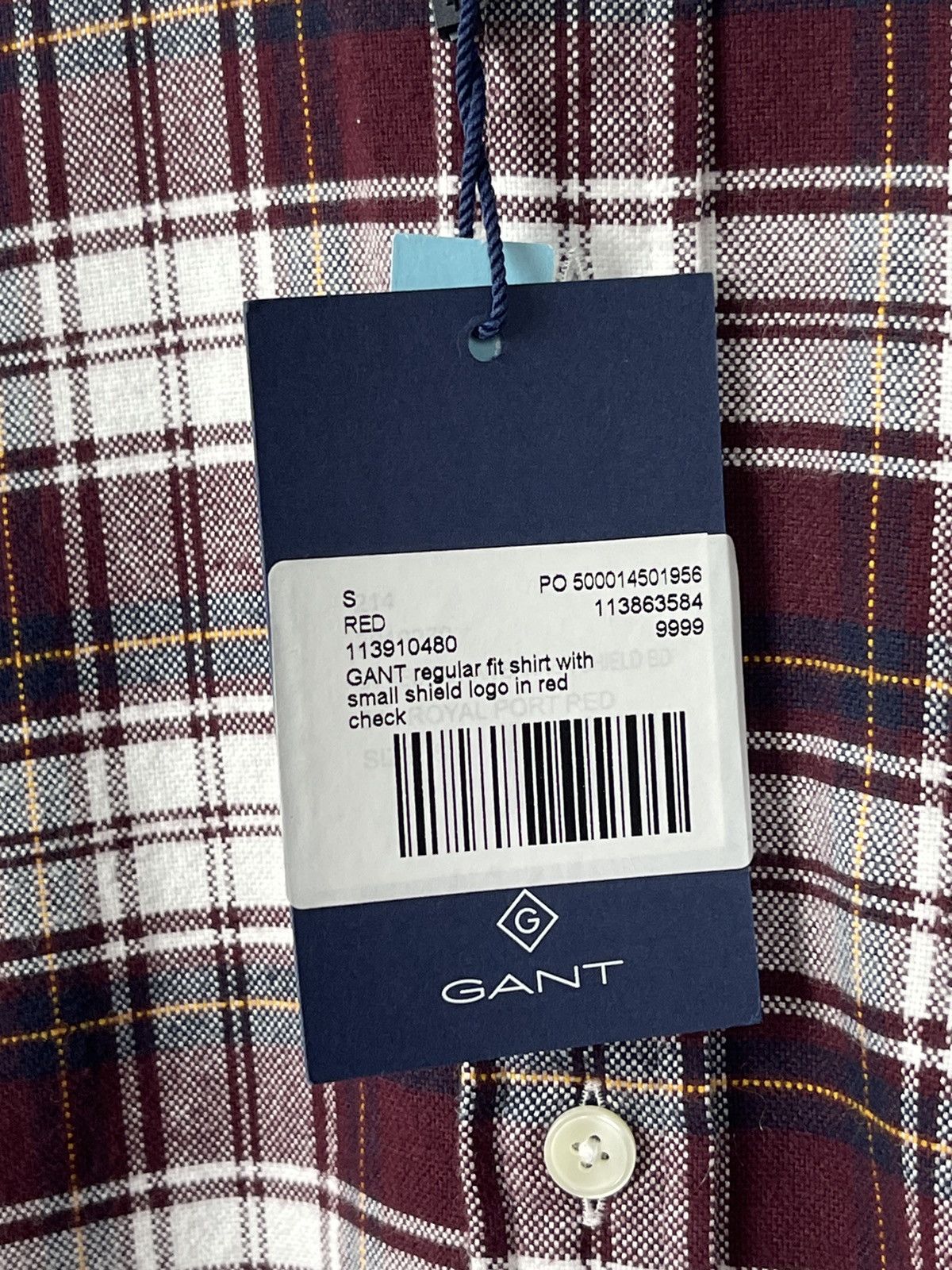 Gant GANT Regular Fit Shield Logo Plaid Button Down Shirt Size S Size US S / EU 44-46 / 1 - 9 Thumbnail