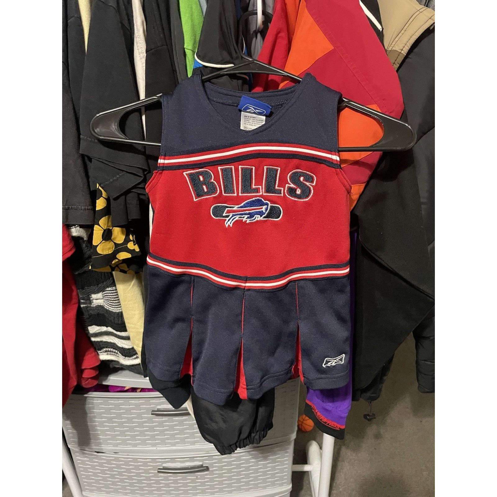 Reebok Size 3T- Vintage Buffalo Bills Cheerleading Dress Girls Size XS / US 0-2 / IT 36-38 - 1 Thumbnail