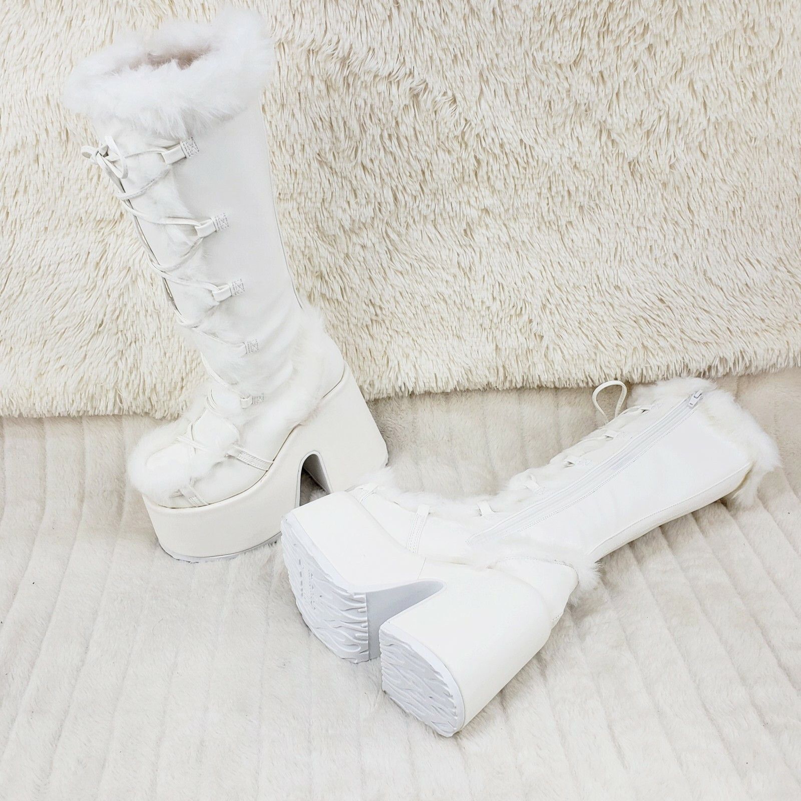 Other DEMONIA Camel 311 Stacked White Mammoth Platform Goth Punk K Size US 11 / IT 41 - 6 Thumbnail