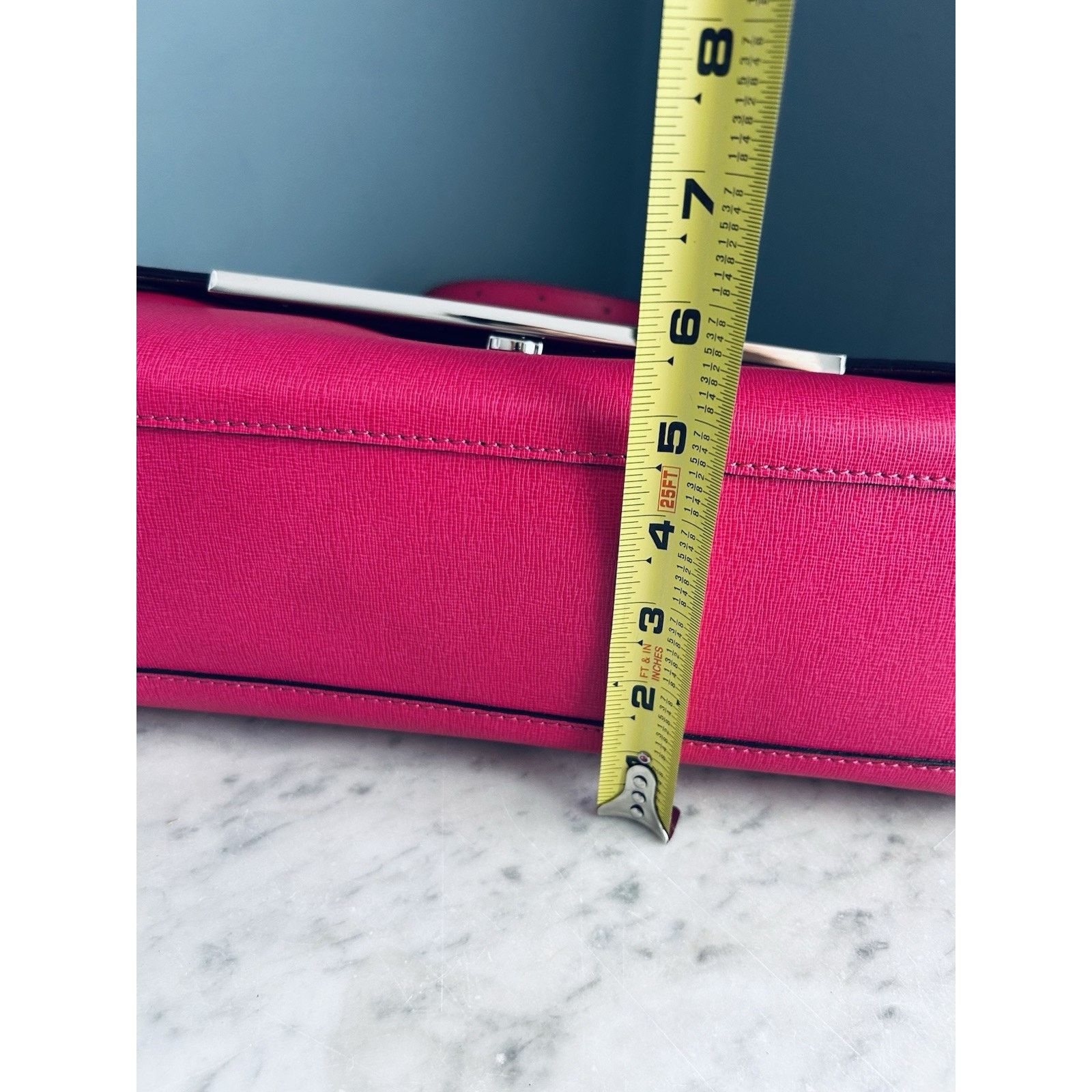 Gianni Chiarini NWT Gianni Chiarini Dua Handbag Hot Pink Bag Italy Metallic Size ONE SIZE - 12 Thumbnail