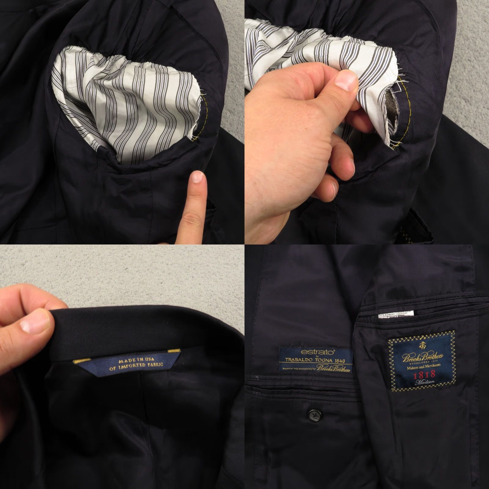 Brooks Brothers Brooks Brothers 1818 Blazer Jacket Madison Navy Blue Estrato Made in USA Blazer Long Single-Breasted Notch Wool 46 Regular Men's XS-XL? Size 46R - 8 Thumbnail