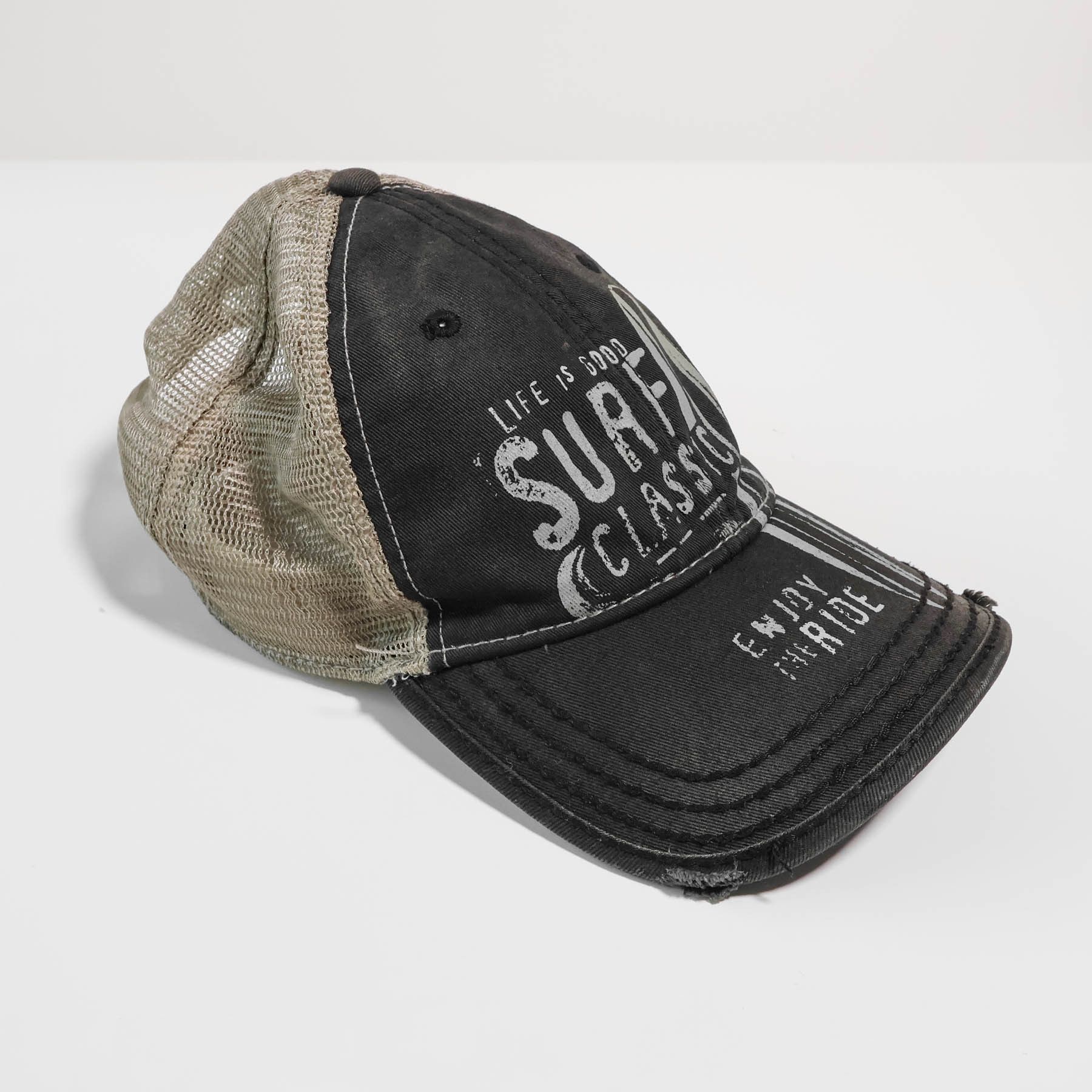 Vintage Vintage Y2K Life Is Good Surf Classic Distressed Trucker Hat Size ONE SIZE - 2 Thumbnail