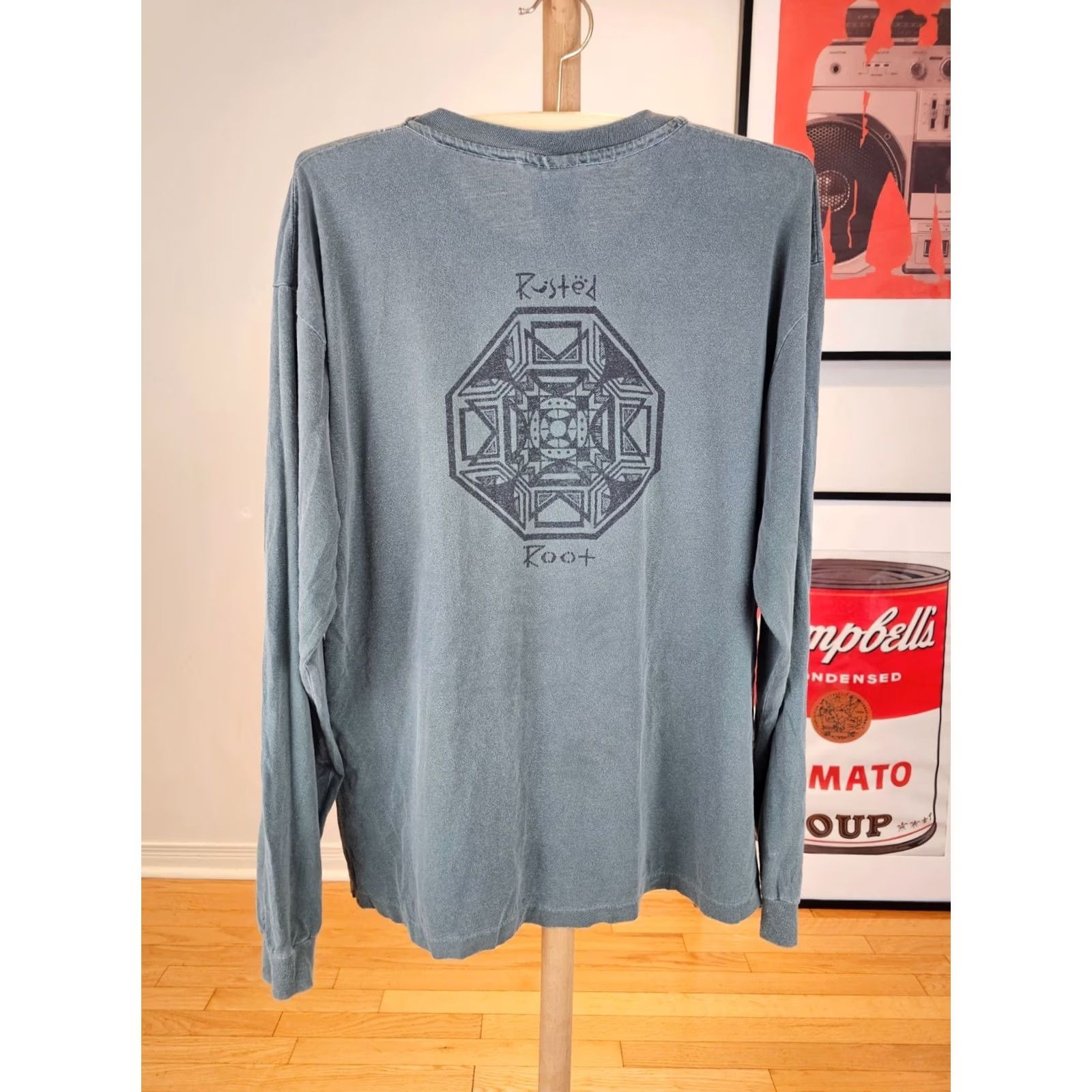 Roots VINTAGE 90' RUSTED ROOT ROCK BAND TOUR SINGLE STITCH LONG SLEEVE T-SHIRT SZ L Mens Shirt Cotton Gray 90s Tour Rock Band Vintage Mens T-Shirt Size US L / EU 52-54 / 3 - 7 Thumbnail