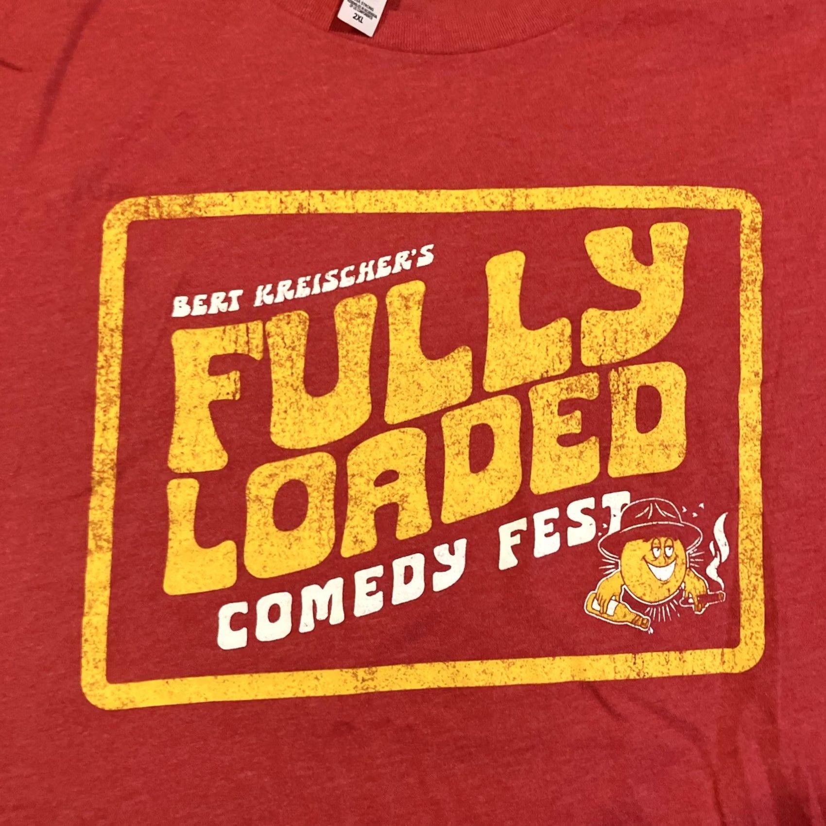 Vintage Bert Kreischer Fully Loaded Comedy Fest Concert Tour T Shirt XXL Red Crew Neck Short Sleeve Men 2XL Graphic Print Bella + Canvas Size US XXL / EU 58 / 5 - 2 Thumbnail