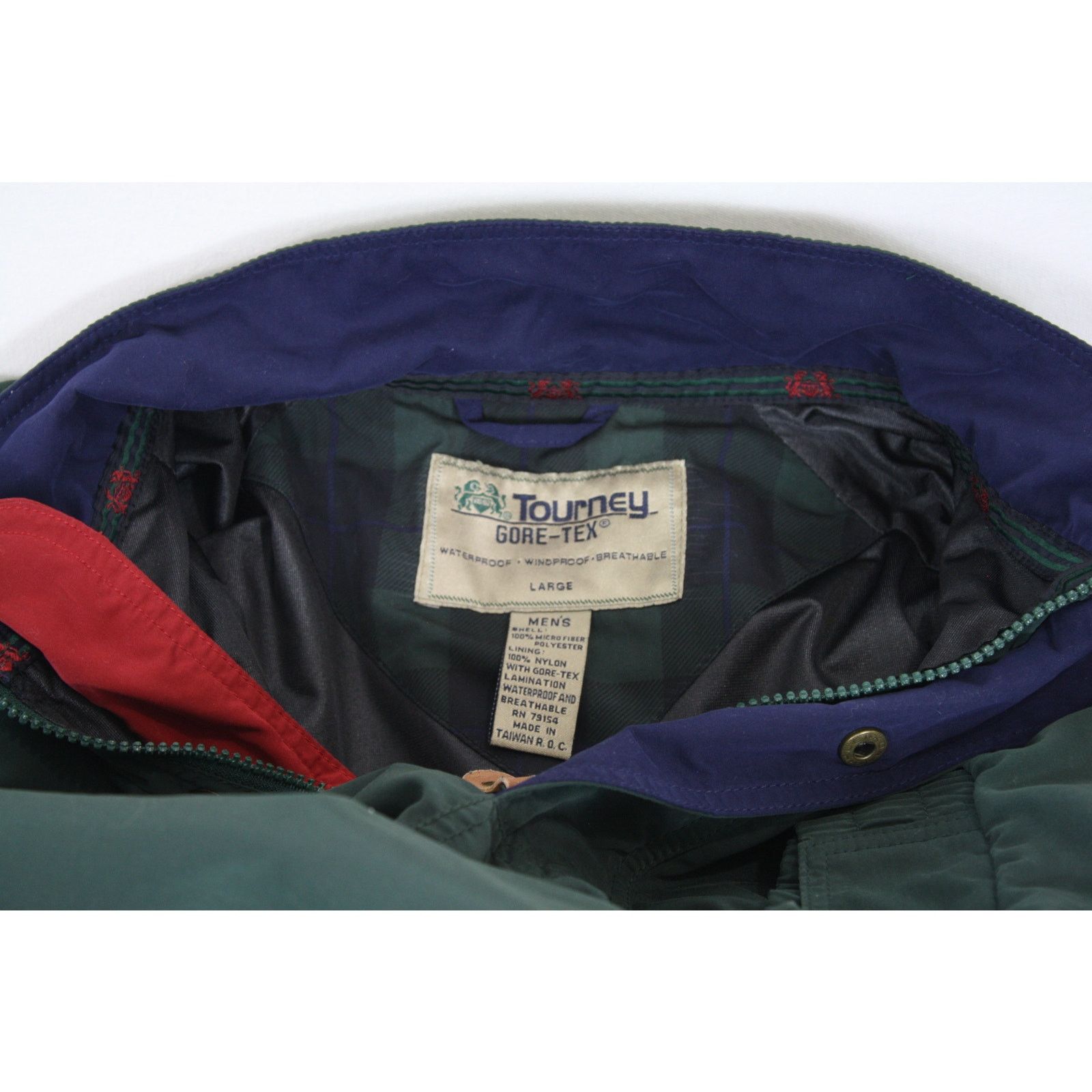 Goretex × Vintage Vtg 90s Tourney Gore-Tex Pullover Rain Jacket Mens L Green Size US L / EU 52-54 / 3 - 10 Thumbnail
