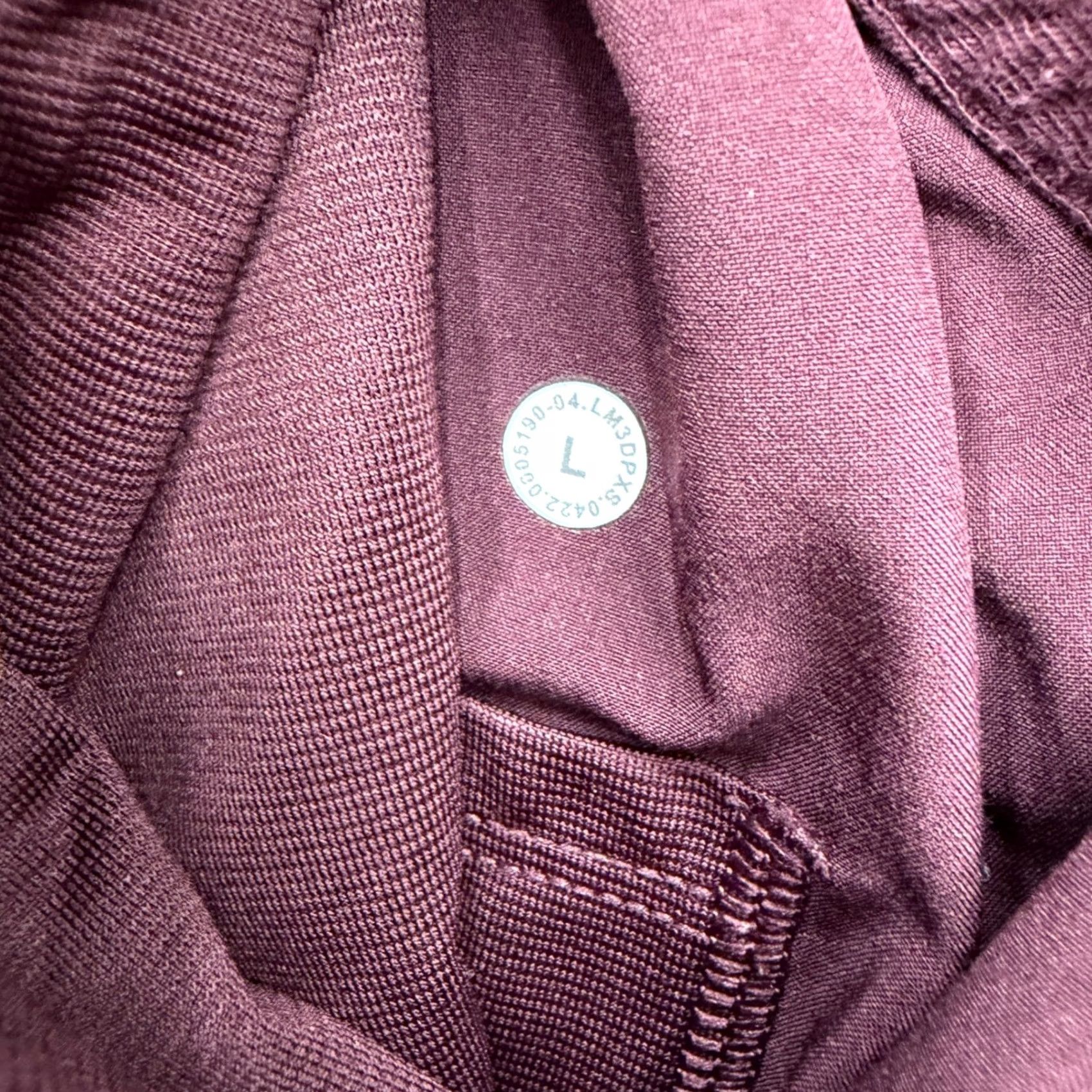 Lululemon Lululemon At Ease Half Zip Pullover Mens Large Plum Purple Textured LM3DPXS Size US L / EU 52-54 / 3 - 5 Thumbnail