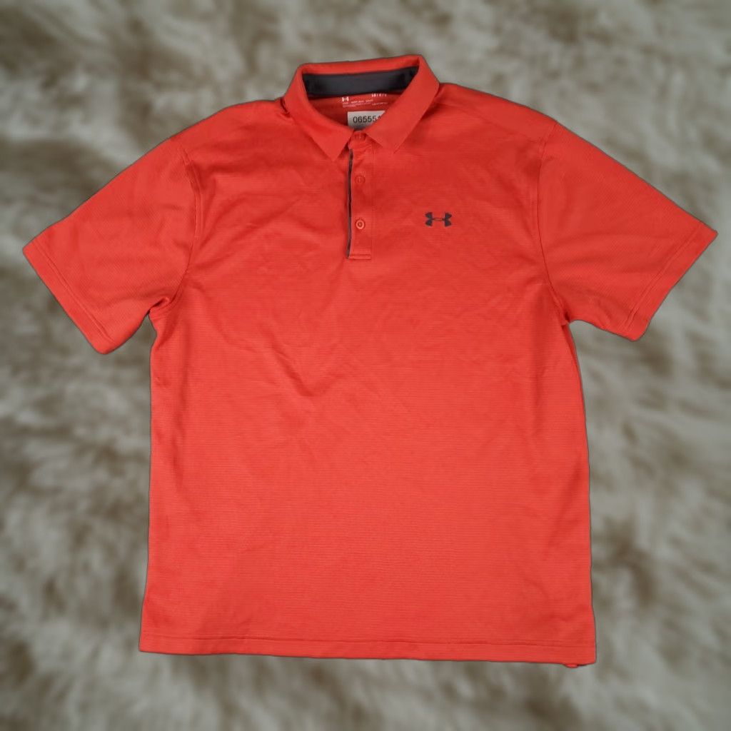 Under Armour Under Armour Polo Shirt Mens Size Large Red/Orange Golf Casual Short Sleeve Size US L / EU 52-54 / 3 - 1 Thumbnail