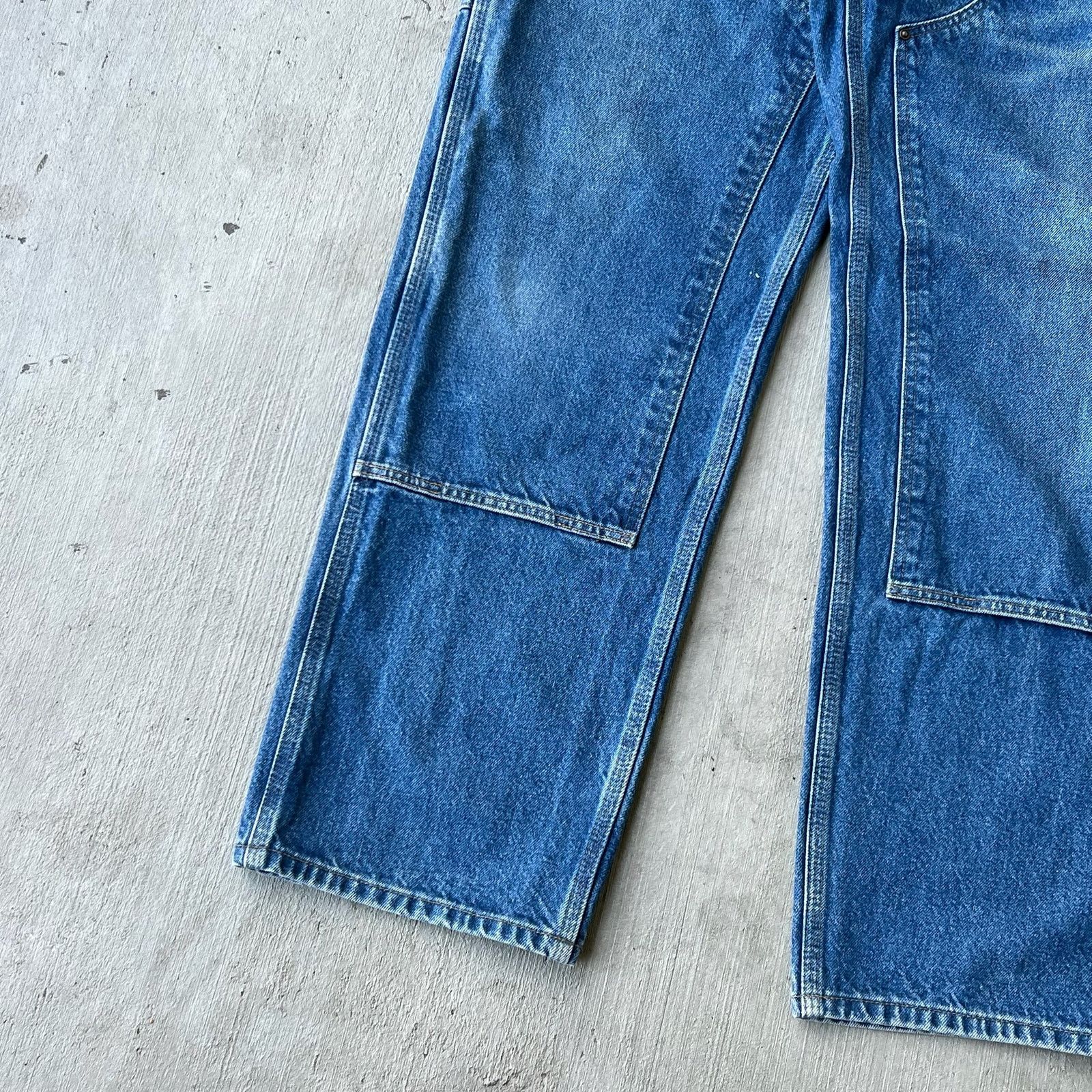 Carhartt × Vintage Carhartt denim blue jean double knee work carpenter pants Size US 35 - 8 Thumbnail