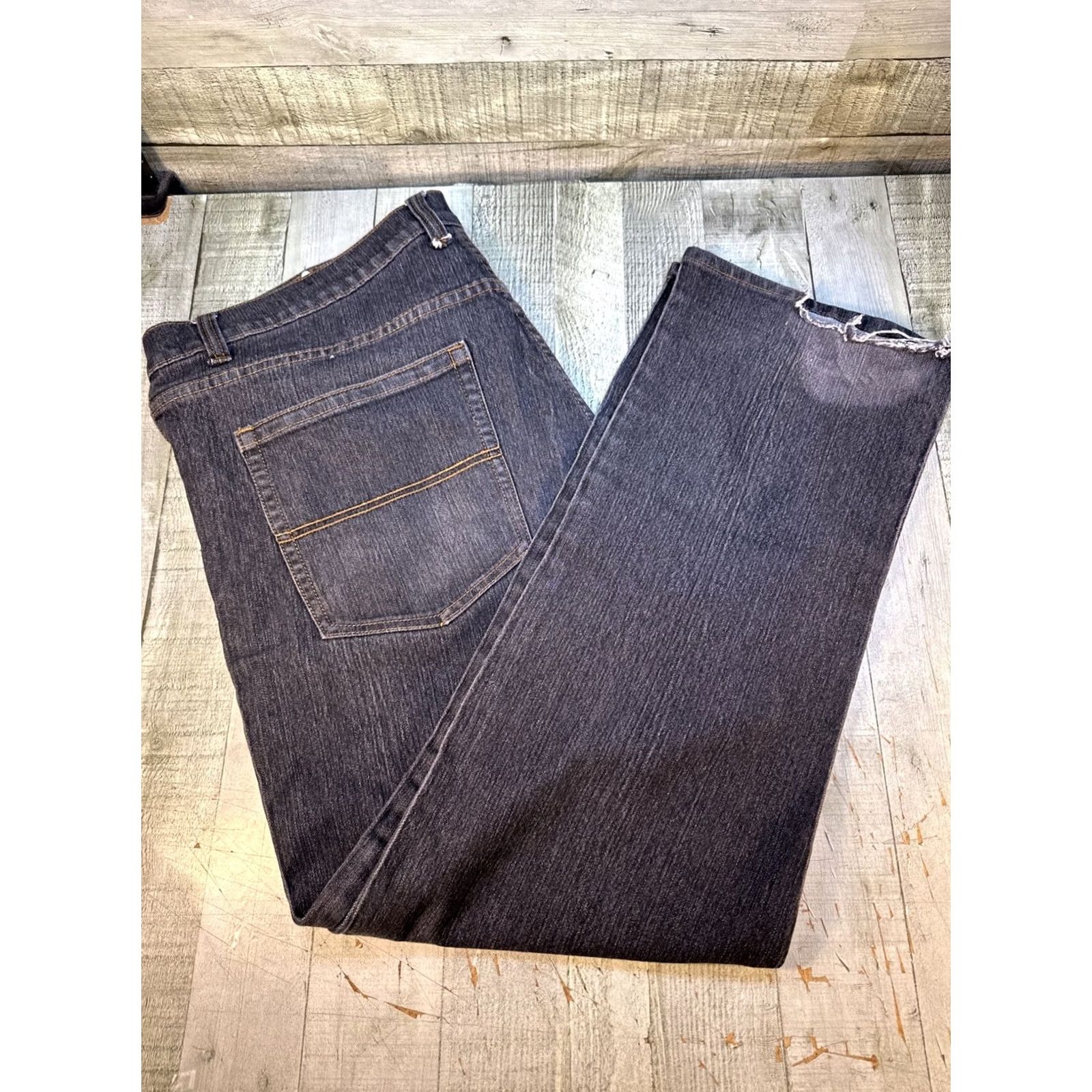 Denime Linea Uomo Jeans Wide-Leg 44x34 Dark Wash Denim Y2K Baggy Relaxed Size US 44 / EU 60 - 5 Thumbnail