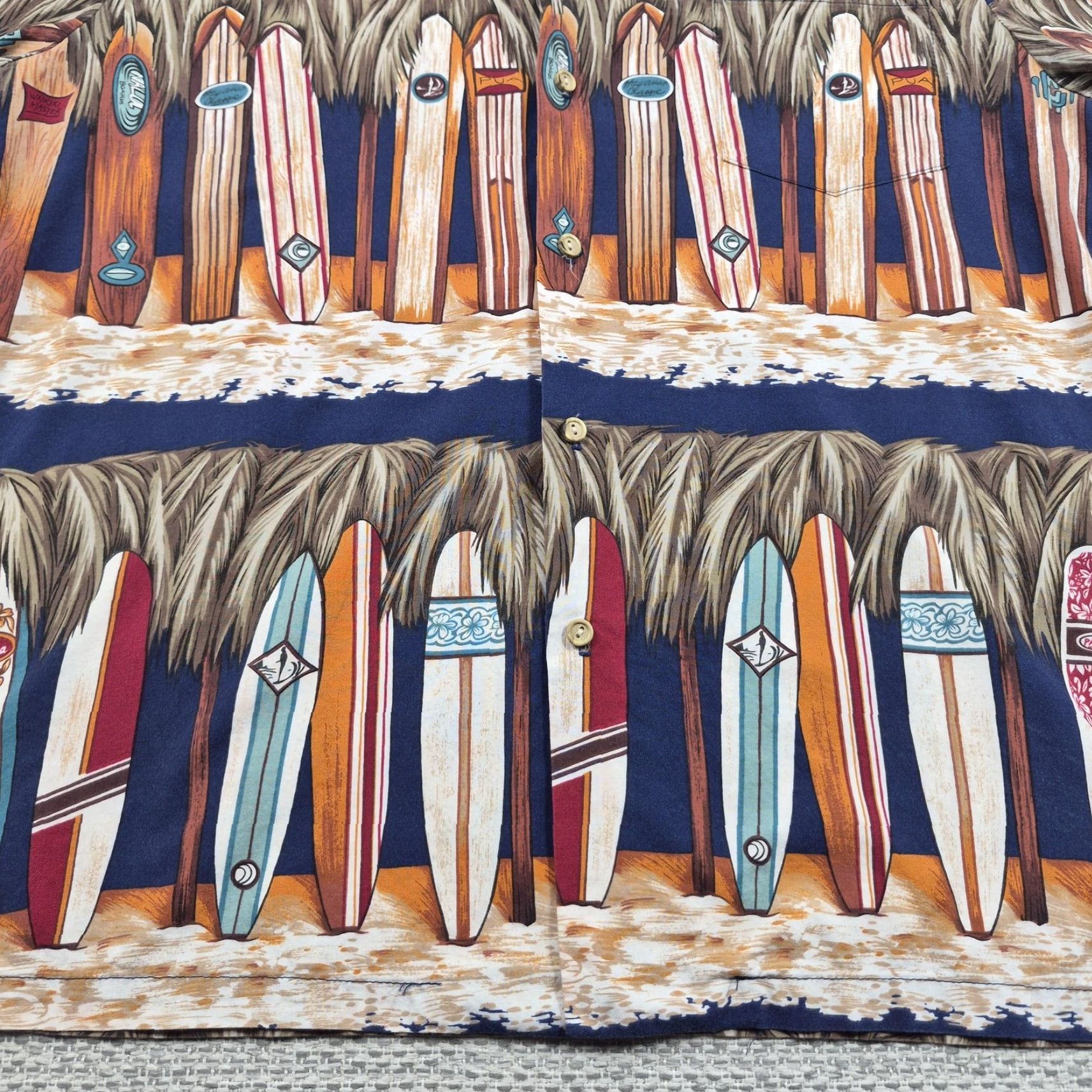 ALOHAS VINTAGE Kalaheo Hawaiian Shirt Mens Large Button-Up Surfboard Aloha Hawaii USA Made Size US L / EU 52-54 / 3 - 6 Thumbnail