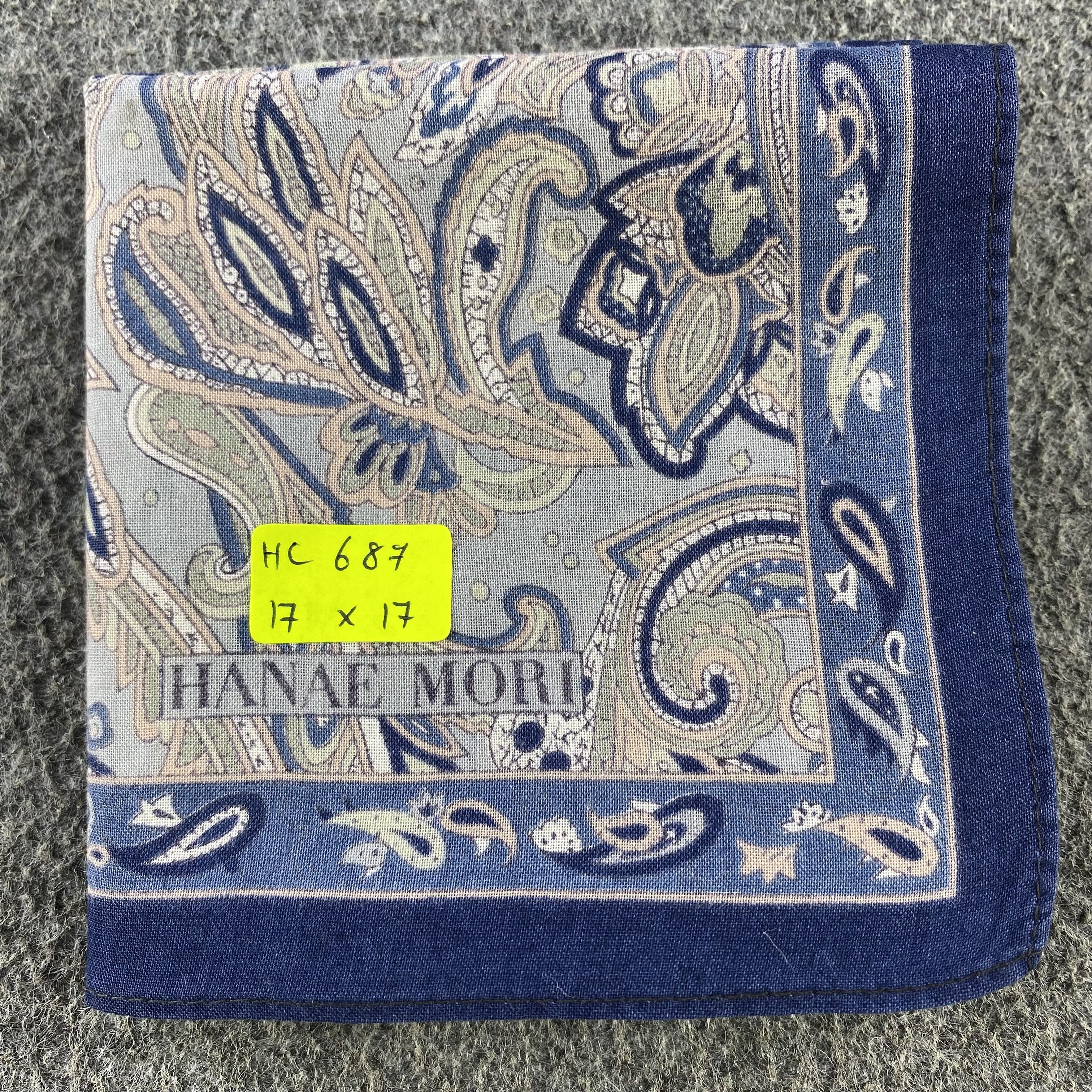 Hanae Mori × Japanese Brand Hanae Mori Paisley Handkerchief/Neckerchief/Bandana HC687 Size ONE SIZE - 5 Thumbnail