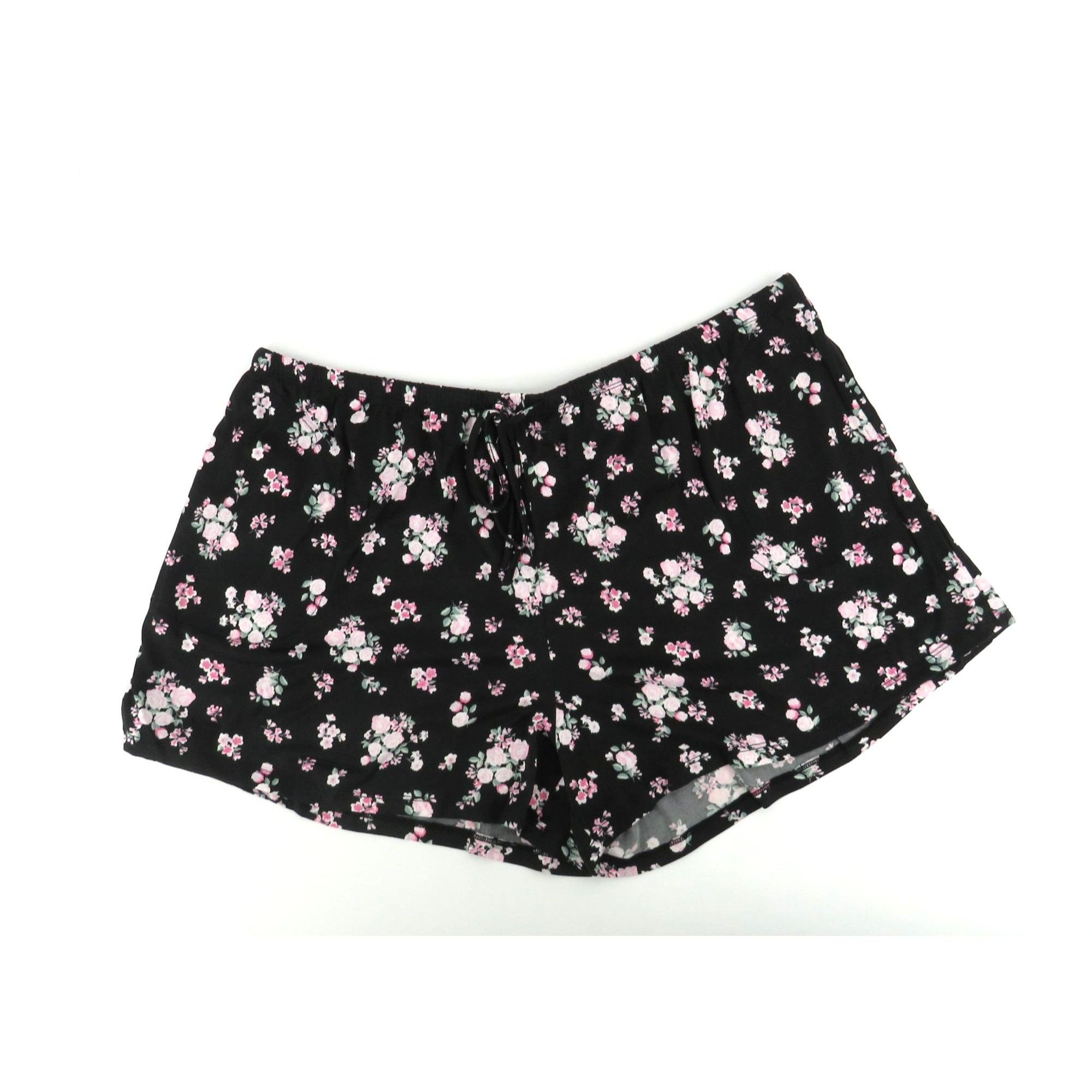 Other Flora Nikrooz XXL Floral Pajama Set Black With Pink & White Size ONE SIZE - 5 Thumbnail