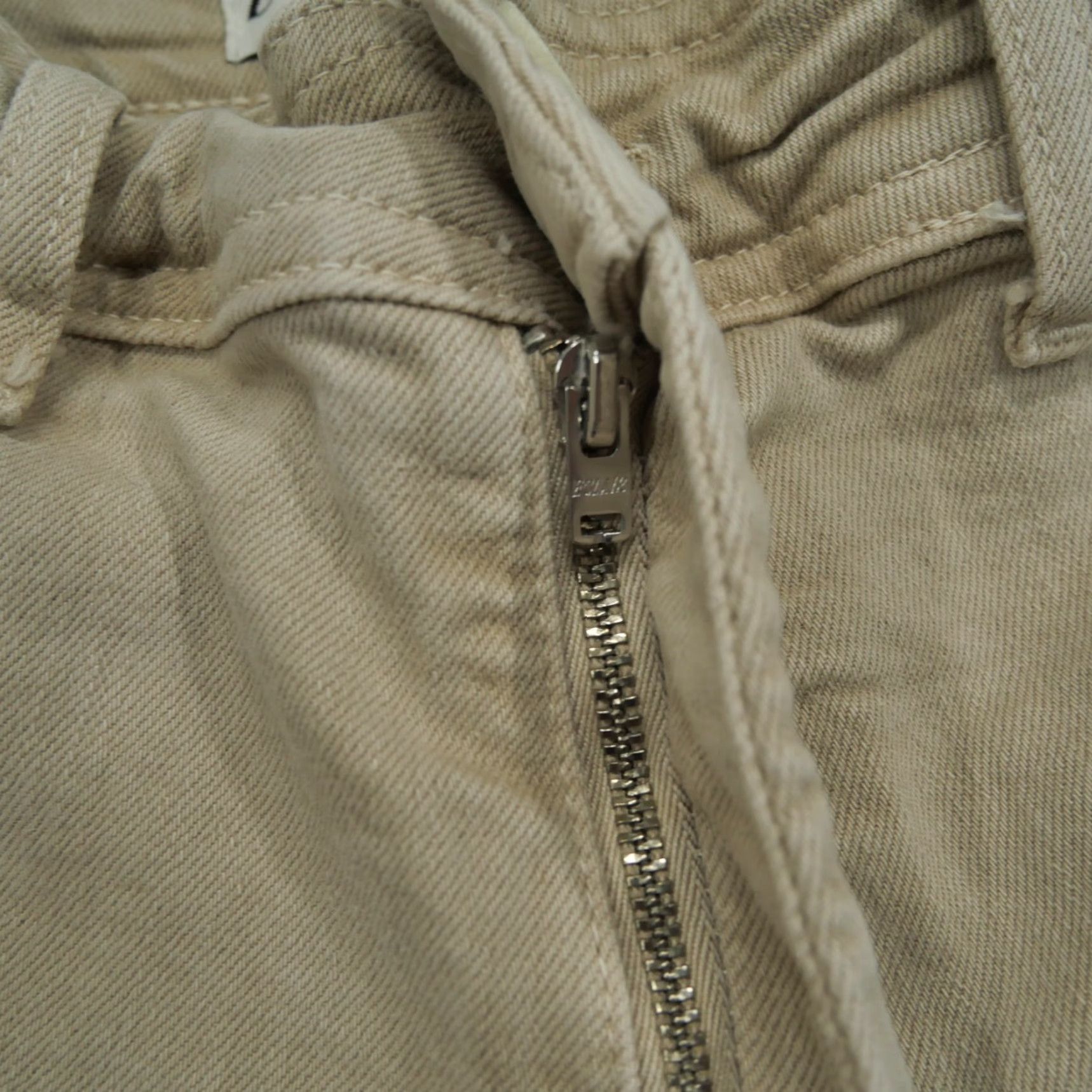 Zara Zara Pants Womens 12 Tan Khaki Wide-Leg Baggy Raw Hem Casual Workwear Beige Midi Cropped Lightweight Size 30" / US 8 / IT 44 - 5 Thumbnail