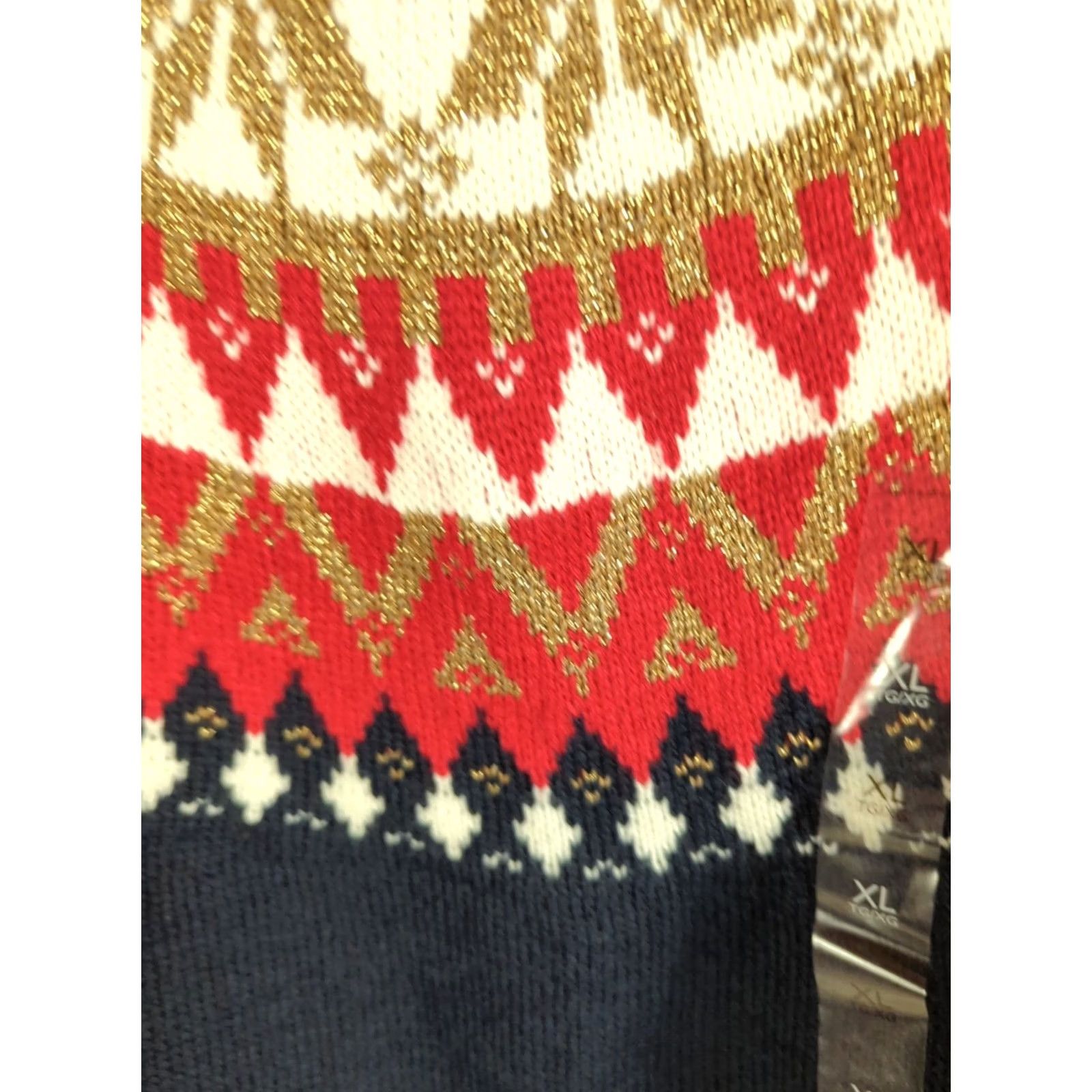 Tommy Hilfiger VINTAGE Tommy Hilfiger Nordic Fair Aisle Crew Sweater Womens Blue XL Size XL / US 12-14 / IT 48-50 - 2 Thumbnail
