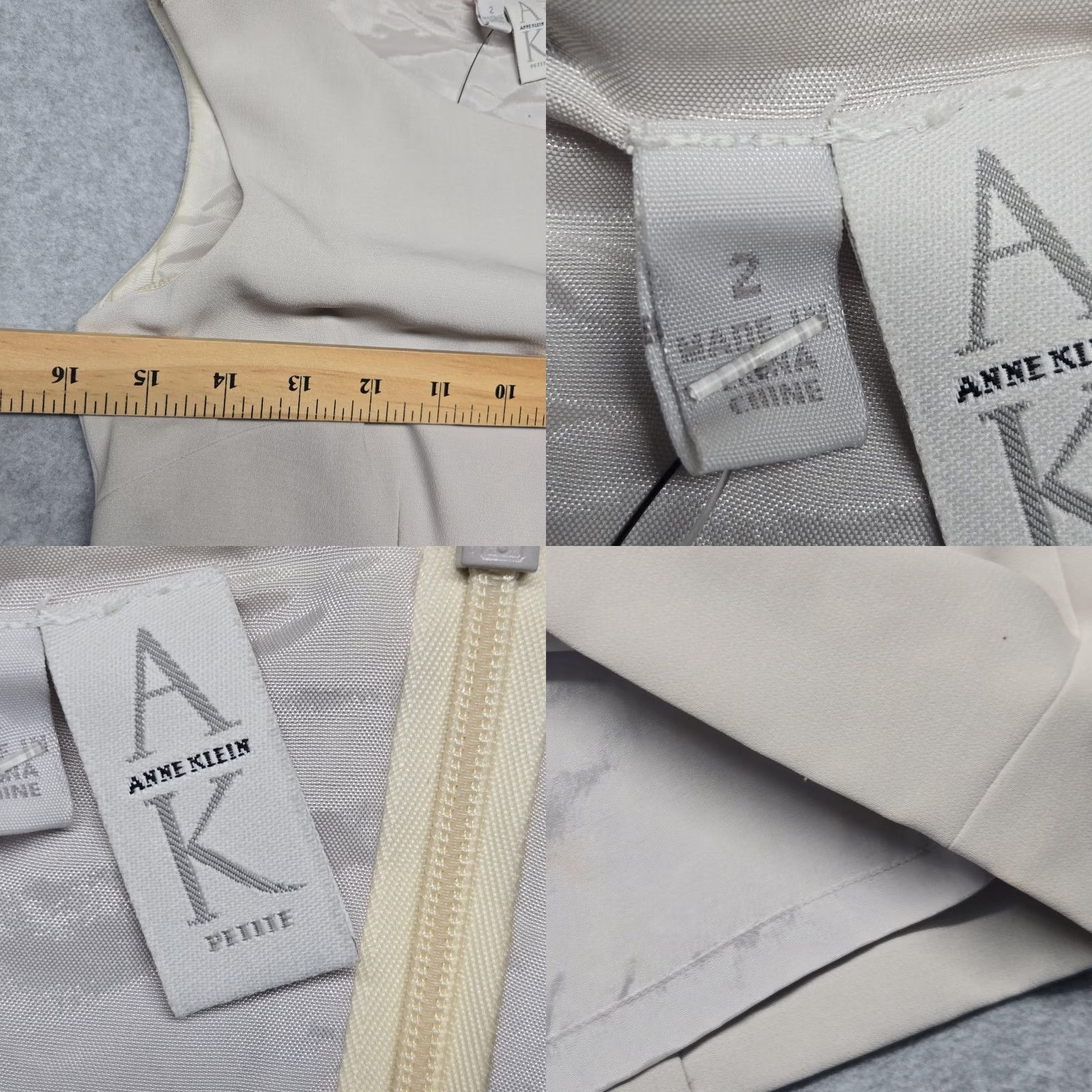 Anne Klein Anne Klein Dress Womens 2 Petite Putty Sleeveless Sheath Career Formal New Tags Size XS / US 0-2 / IT 36-38 - 9 Thumbnail