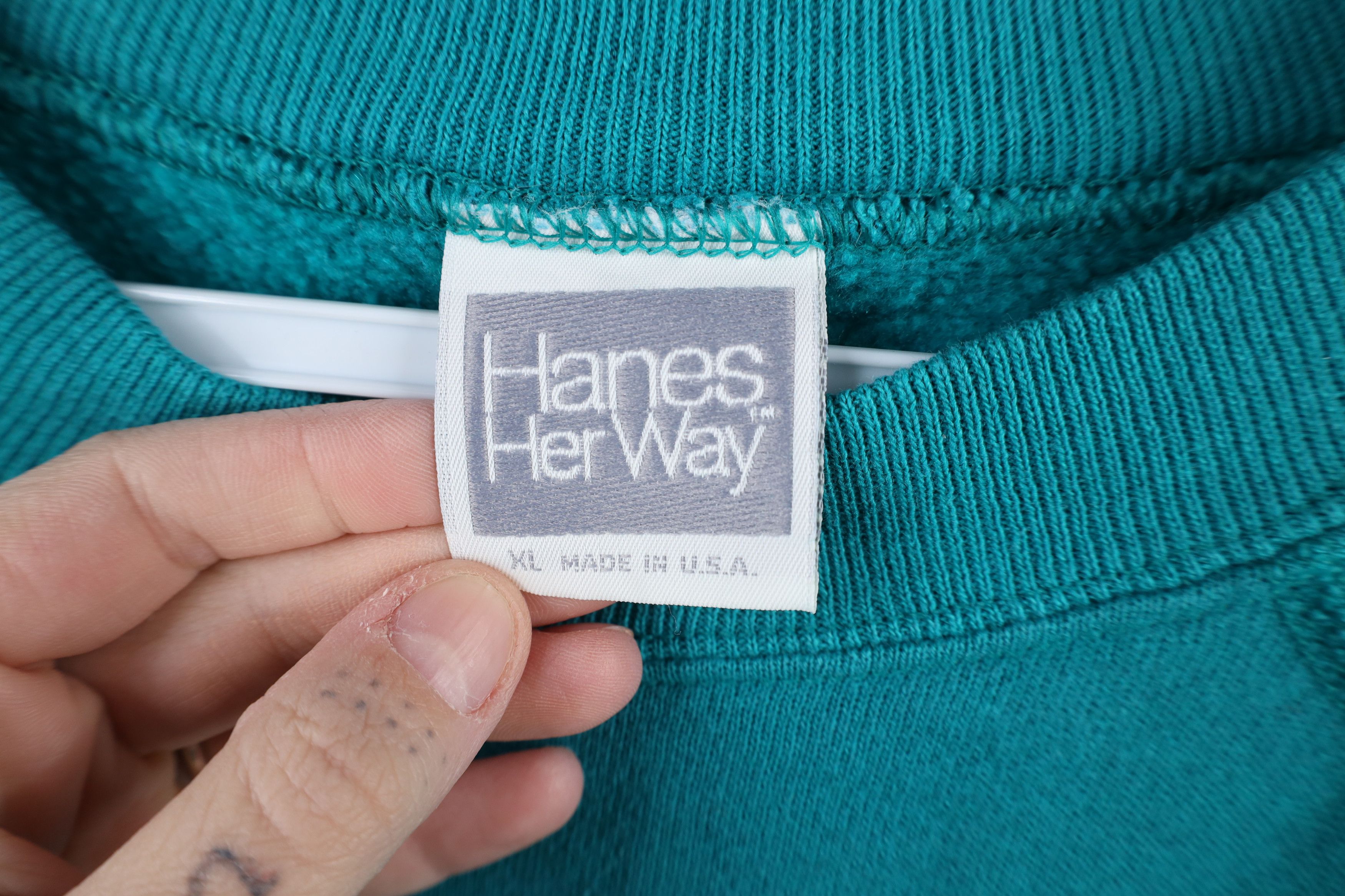 Vintage Vintage 80s 90s Streetwear Crewneck Sweatshirt Teal USA Size XL / US 12-14 / IT 48-50 - 8 Thumbnail