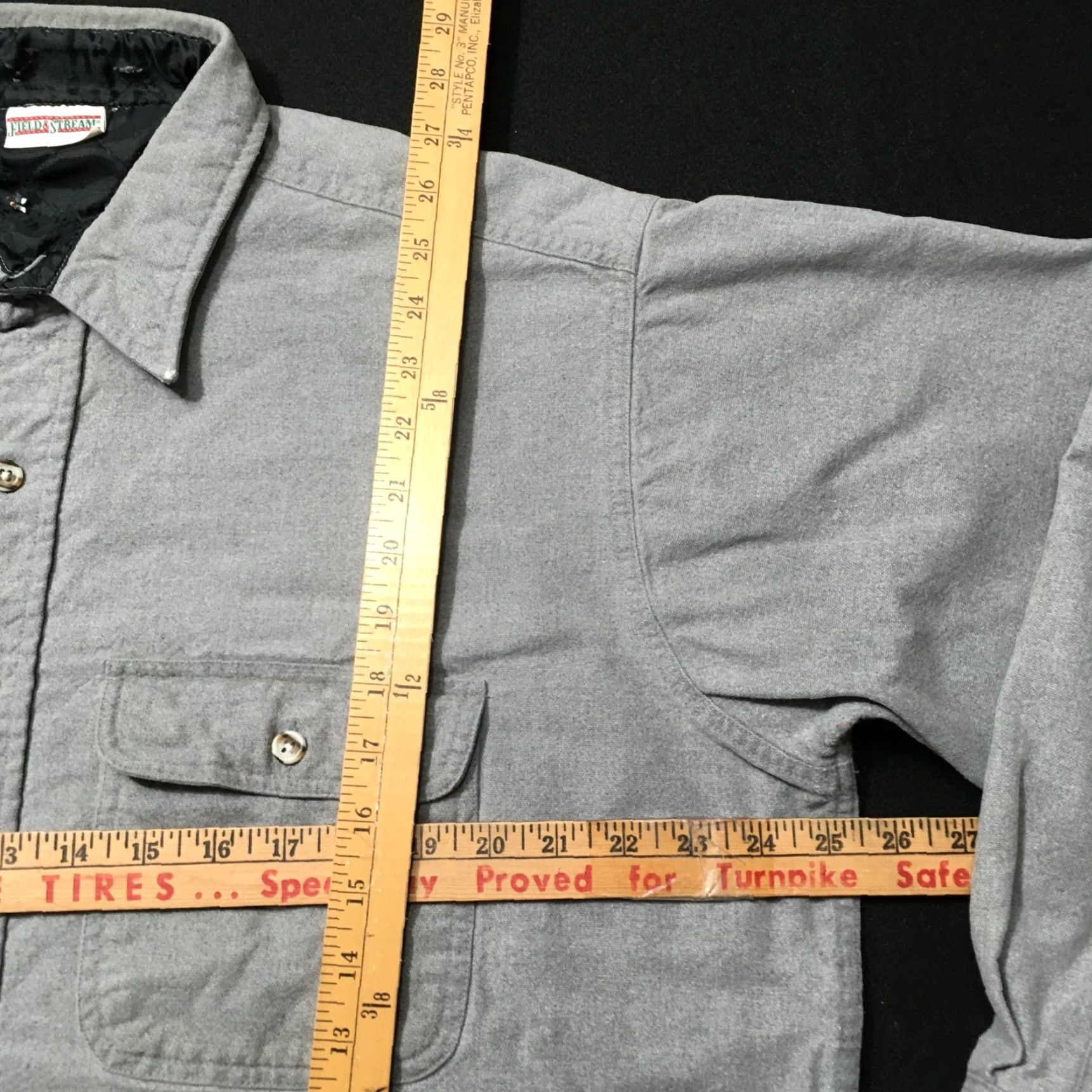 Vintage Field & Stream VTG Button-Up Shirt XL Gray Heavyweight Flannel Mens sash Size US XL / EU 56 / 4 - 4 Thumbnail