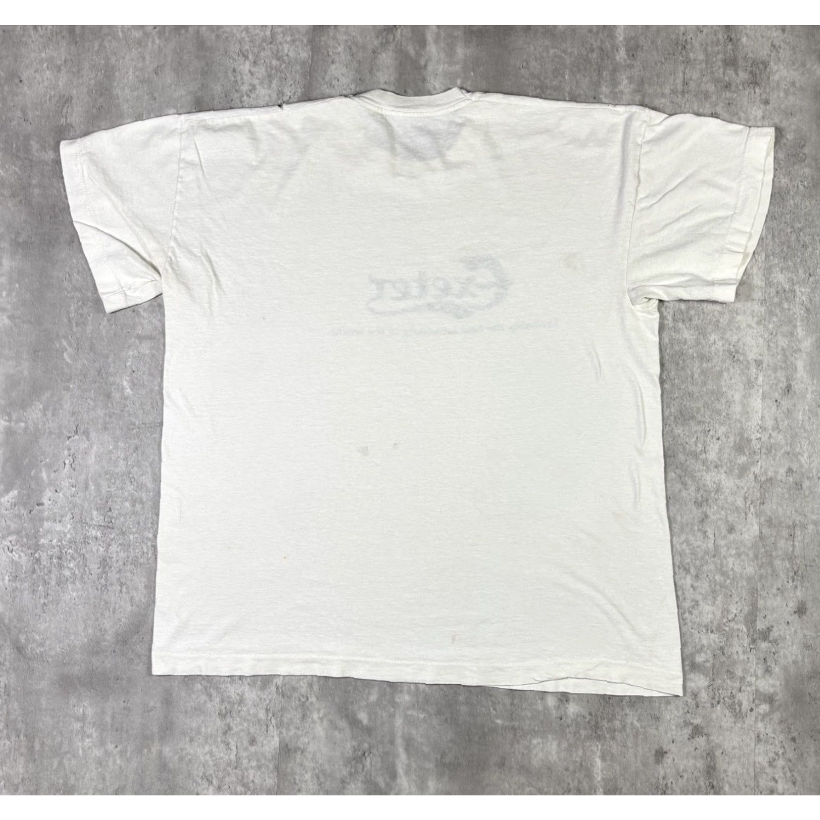 Vintage VINTAGE Exeter University T Shirt White 70s 80s USA Graphic Print Crew Neck Short Sleeve Size L Men Regular Cotton Ring Spun Size US L / EU 52-54 / 3 - 2 Thumbnail